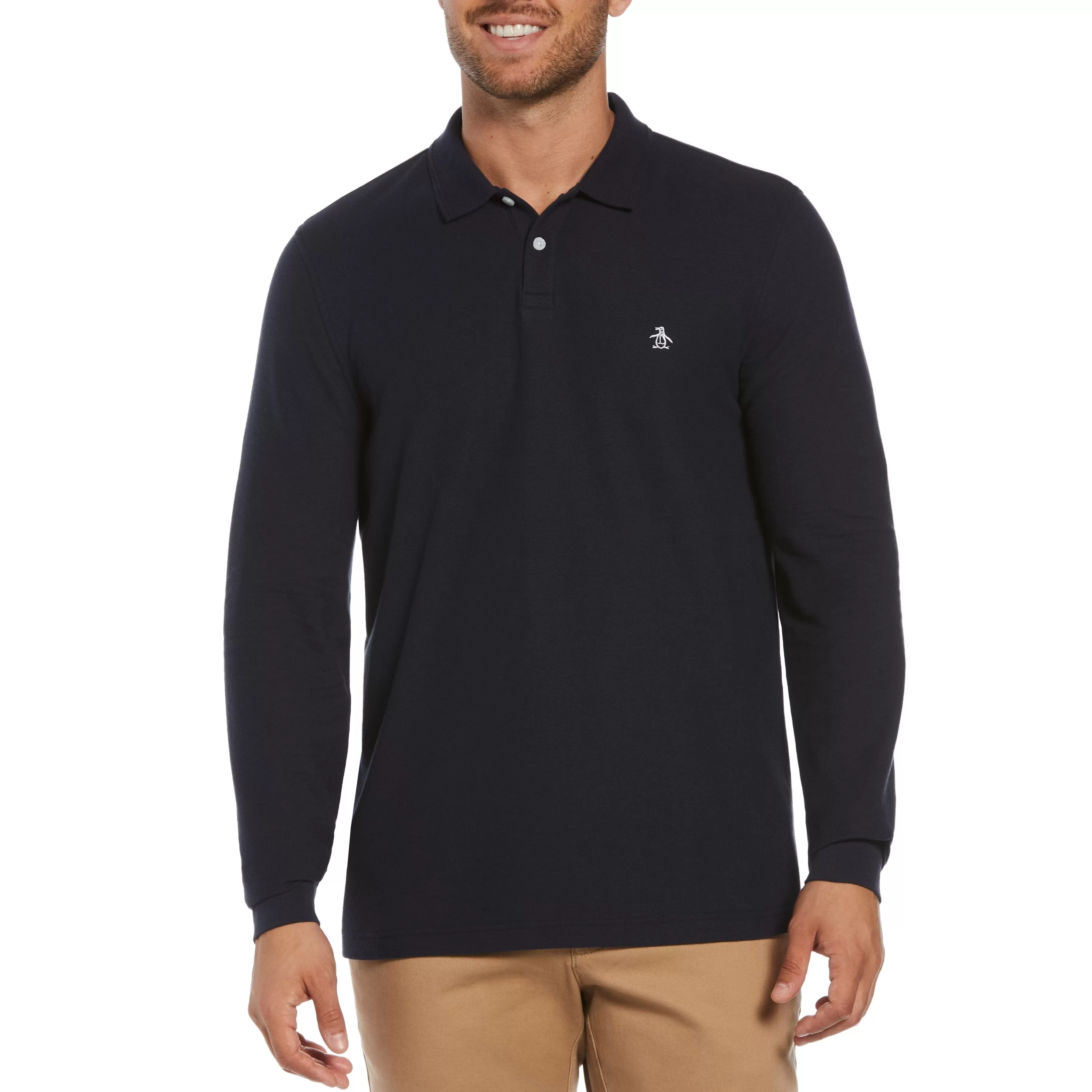 Cheap Long Sleeve Pique Polo Men Polos