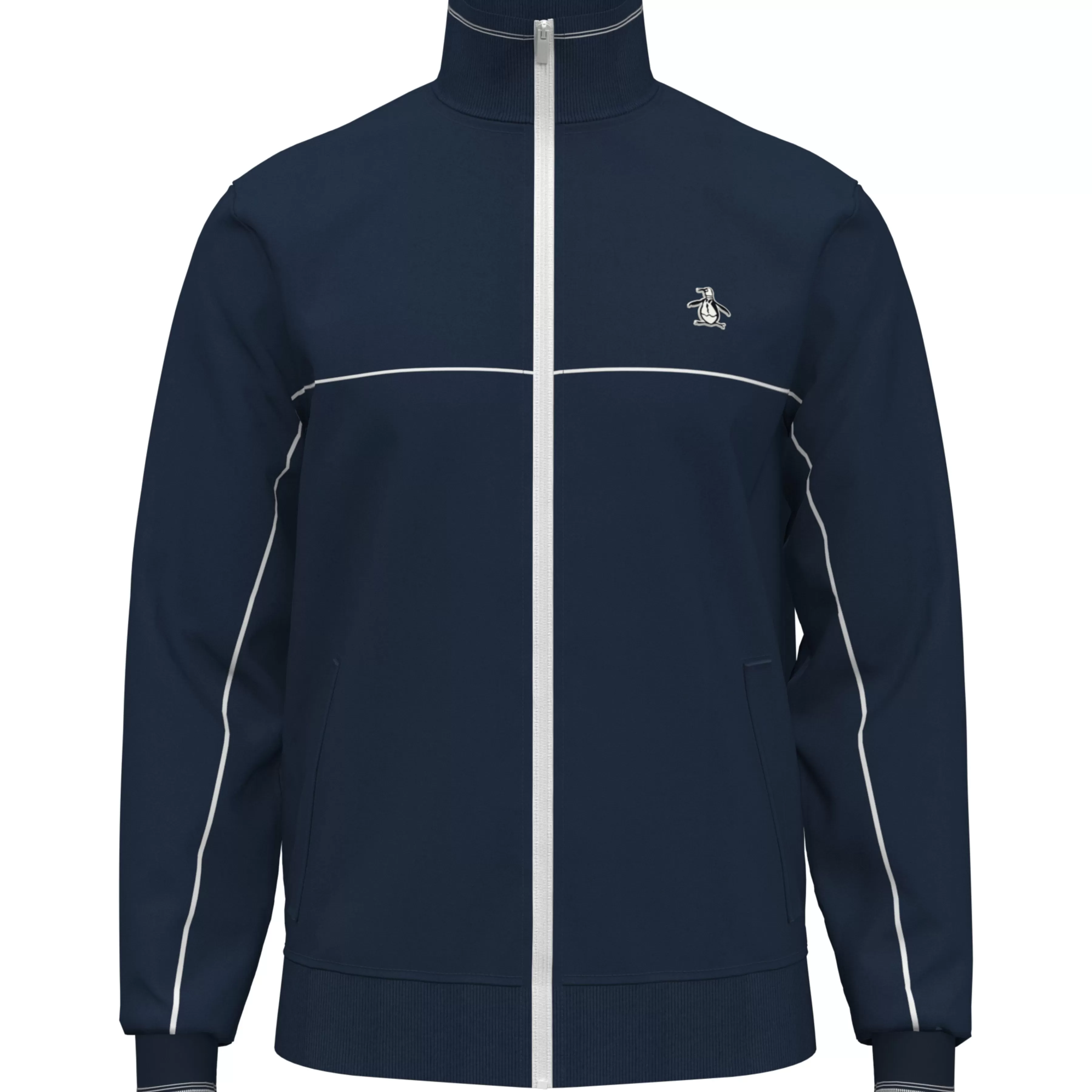 Online Mesh Double Knit Logo Back Full Zip Jacket Men Jackets & Vests