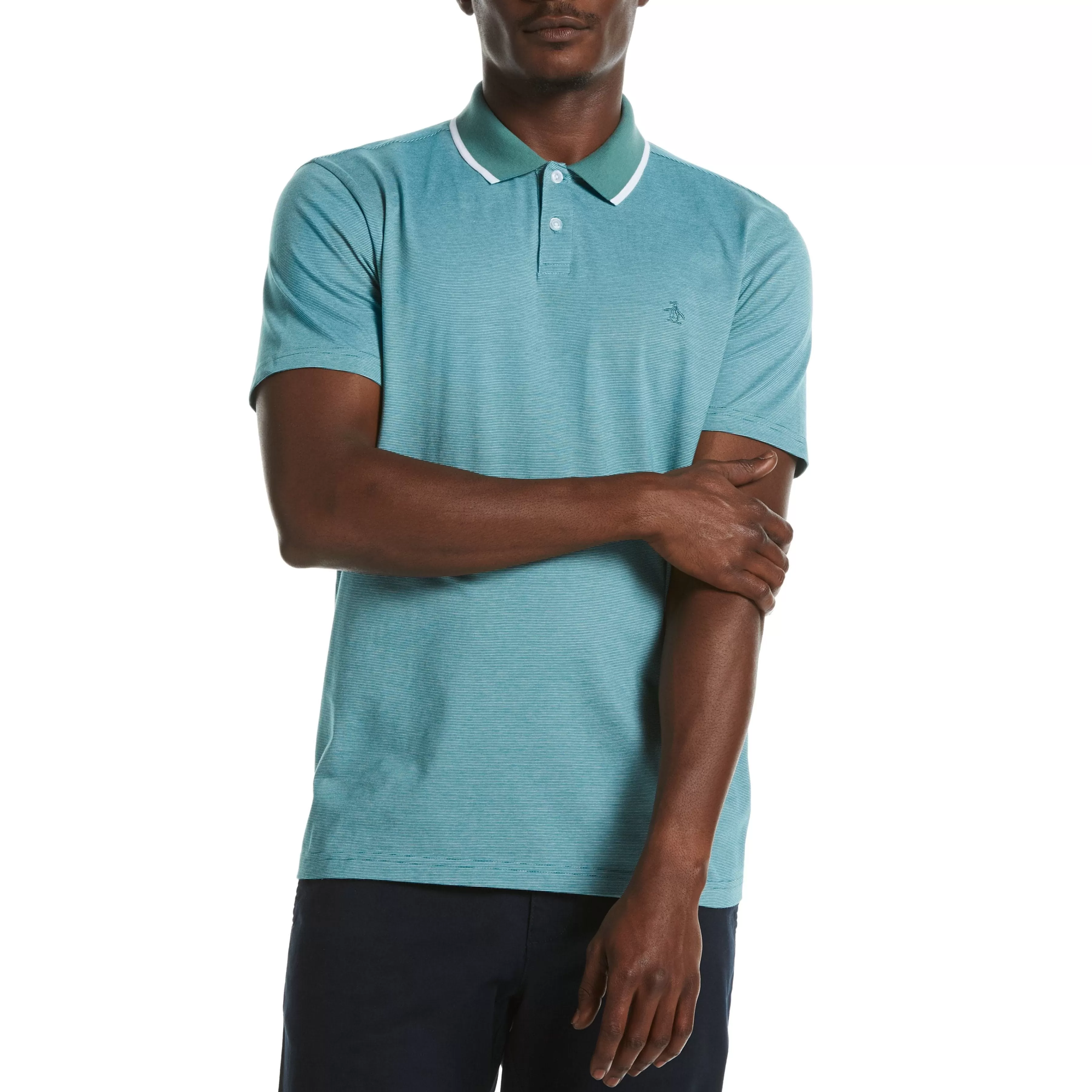 Sale Micro Stripe Polo Men Polos
