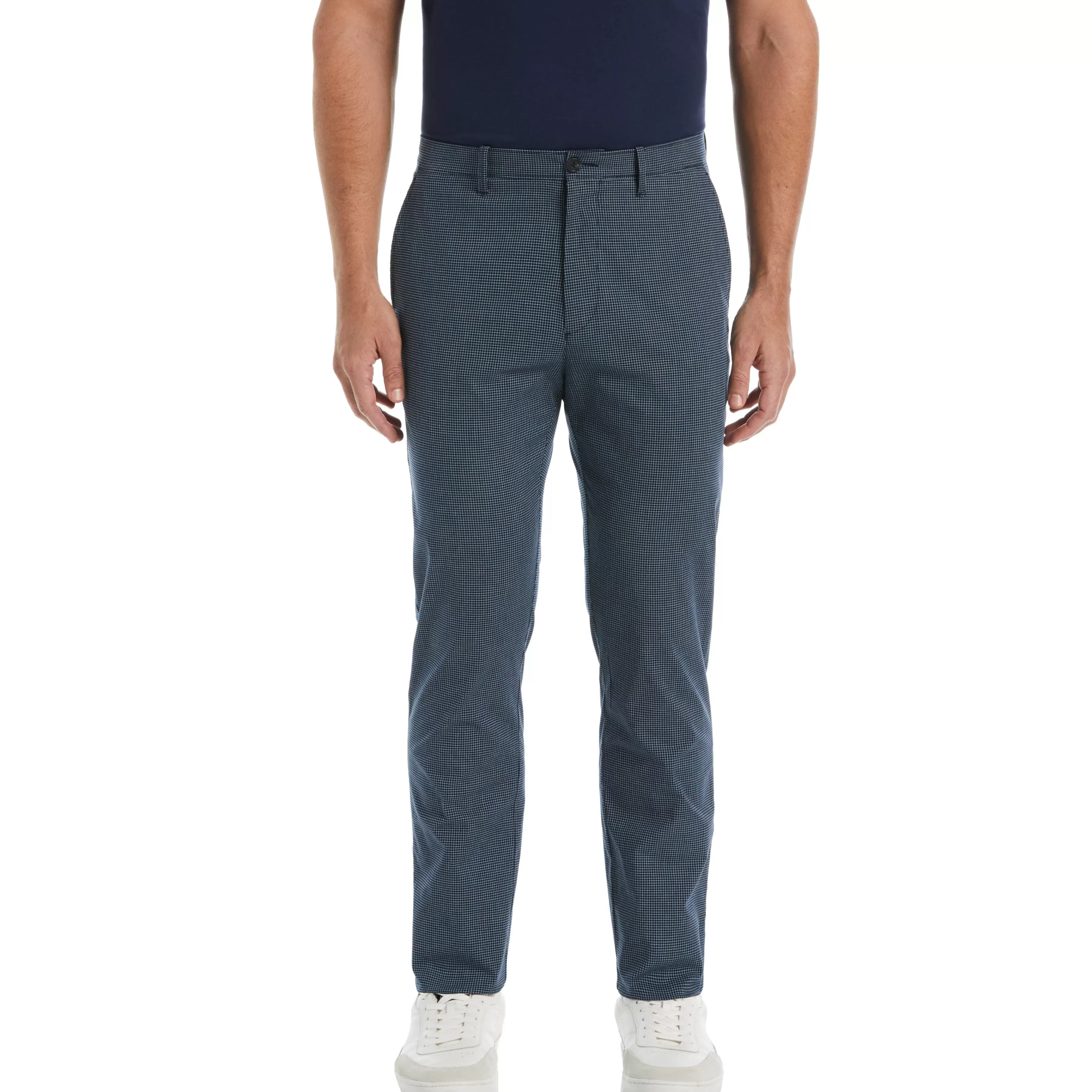 Cheap Mini Check Flat Front Pant Men Pants