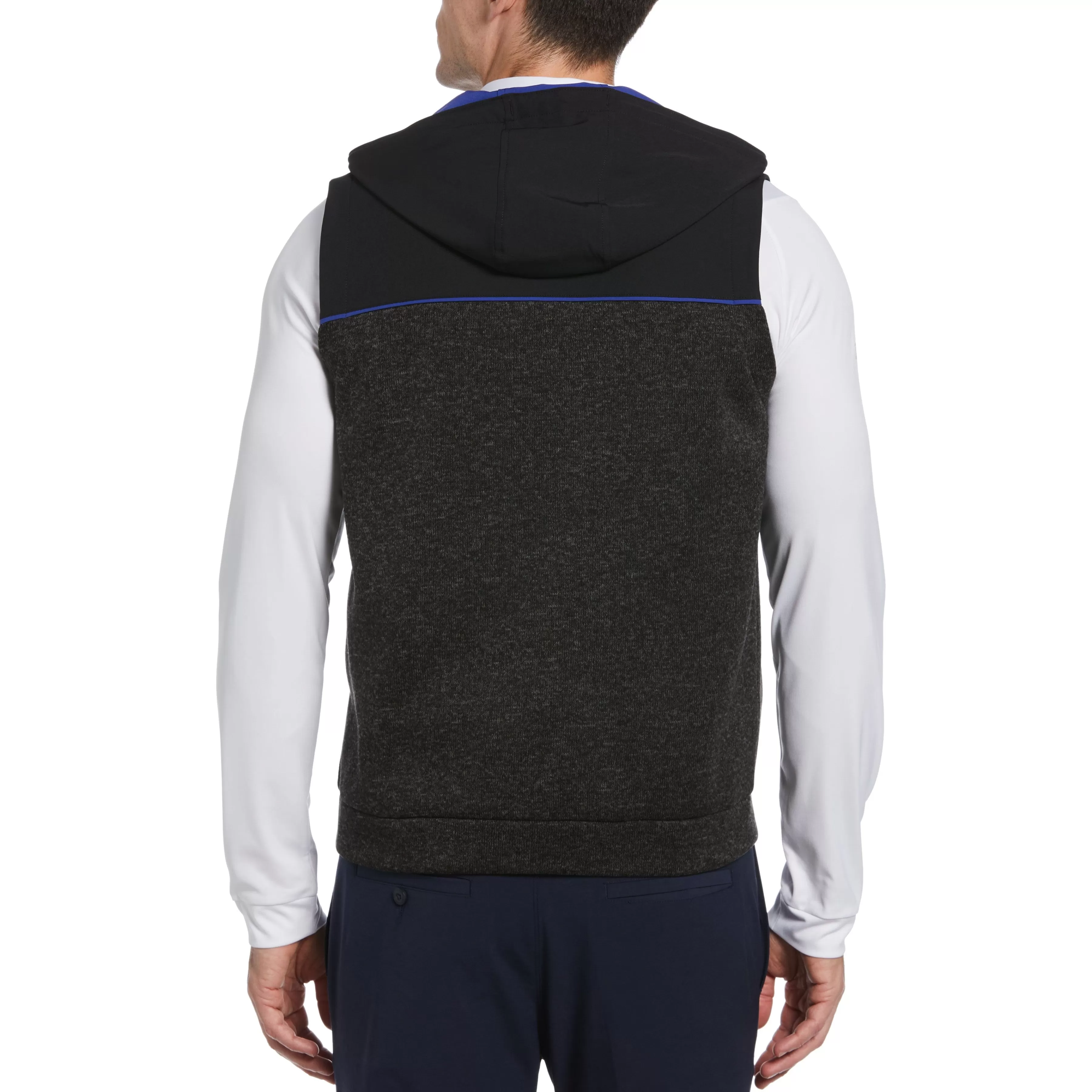 Best Mixed Media Fleece Golf Hoodie Vest Men Jackets & Vests
