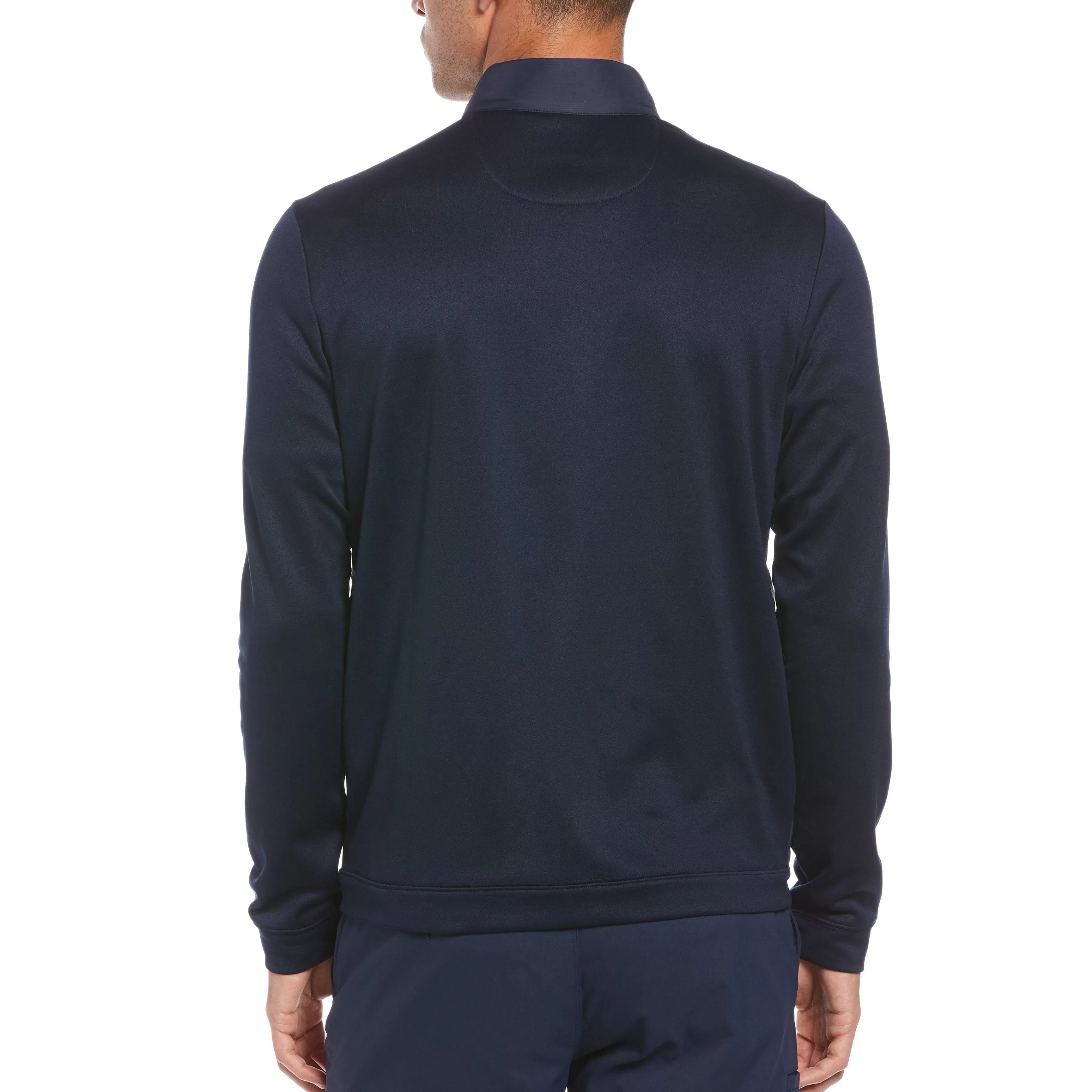 Hot Mixed Media Knit Golf Jacket Men Jackets & Vests