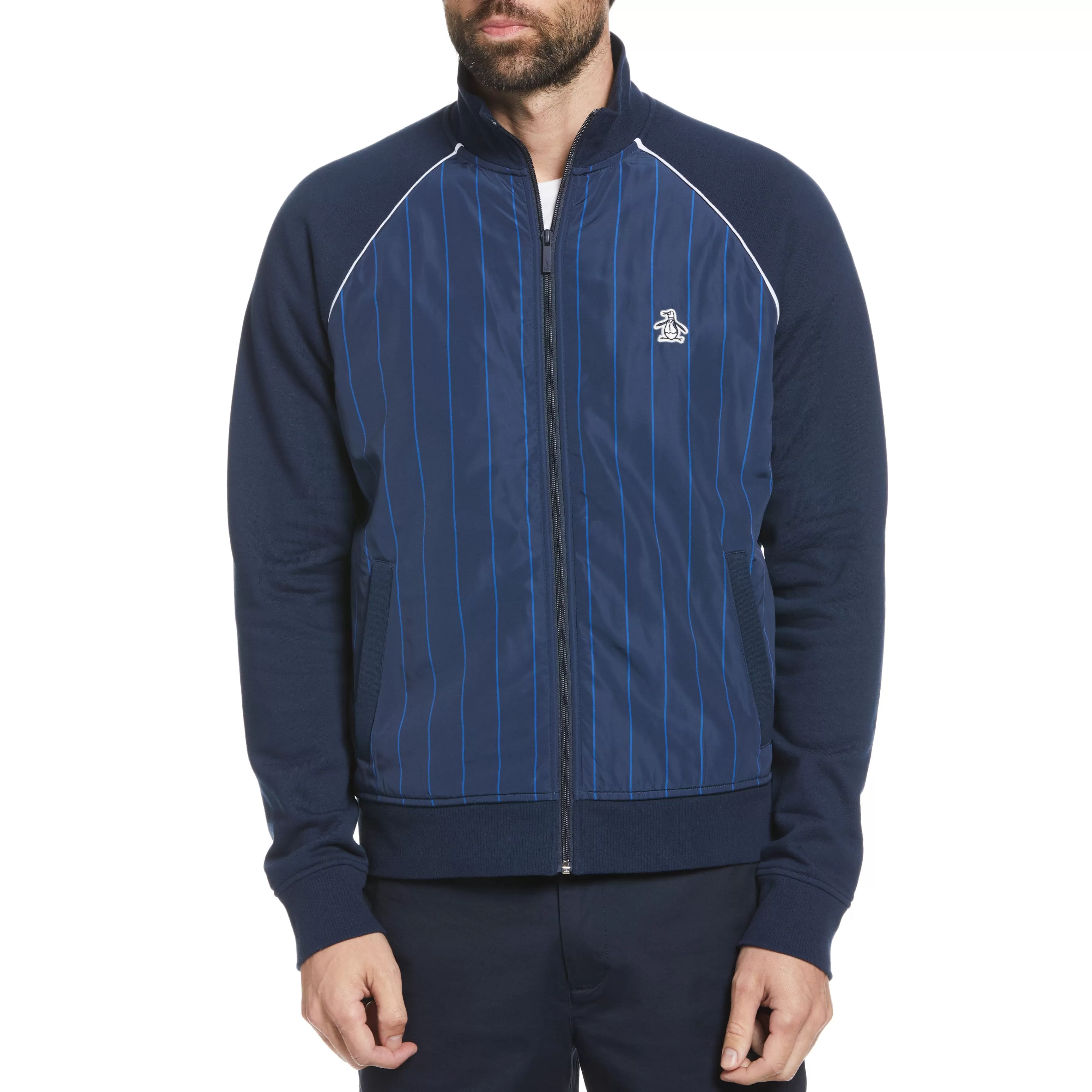 Shop Mixed Media Track Jacket Men Jackets & Vests