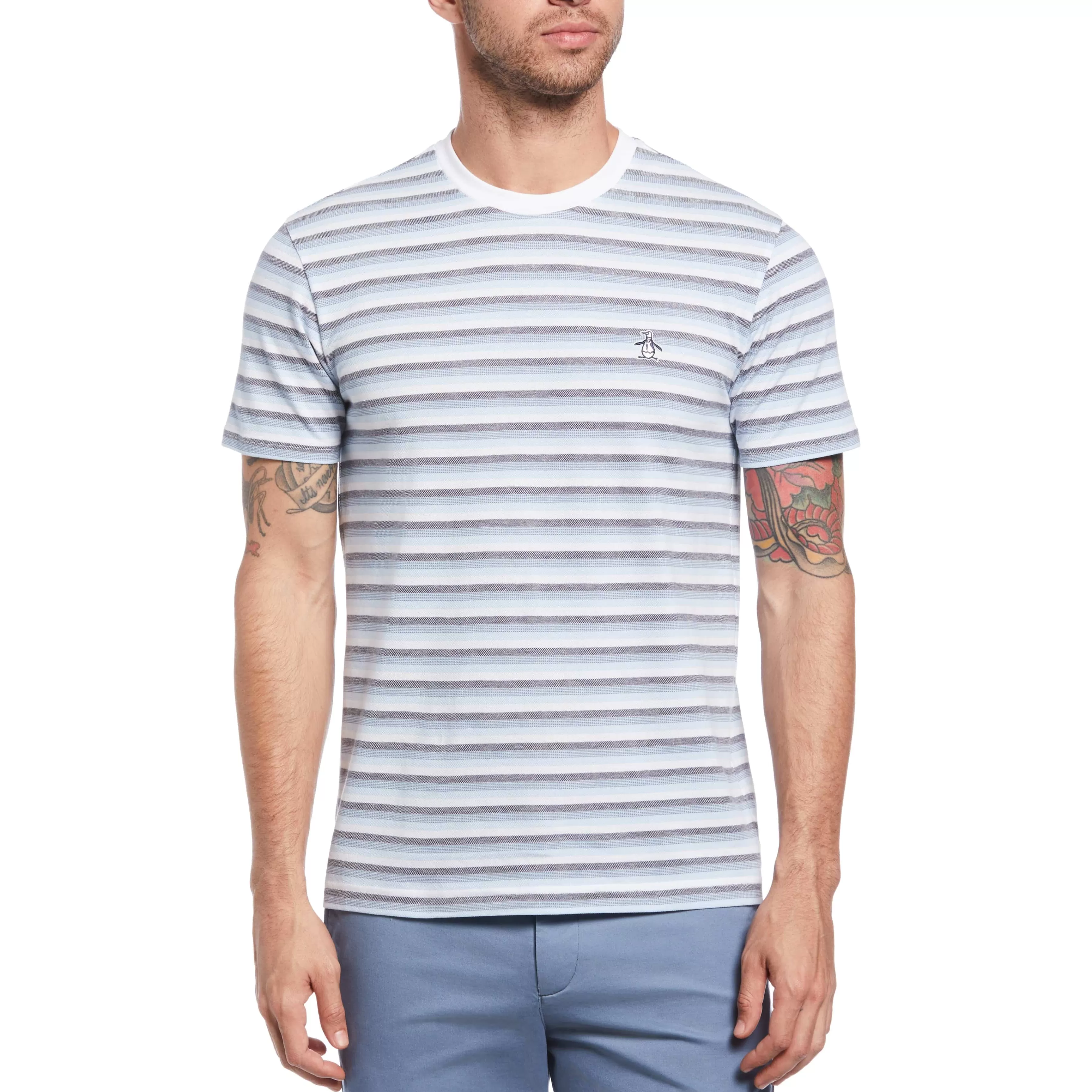 Best Multi Color Stripe Tee Men Tees