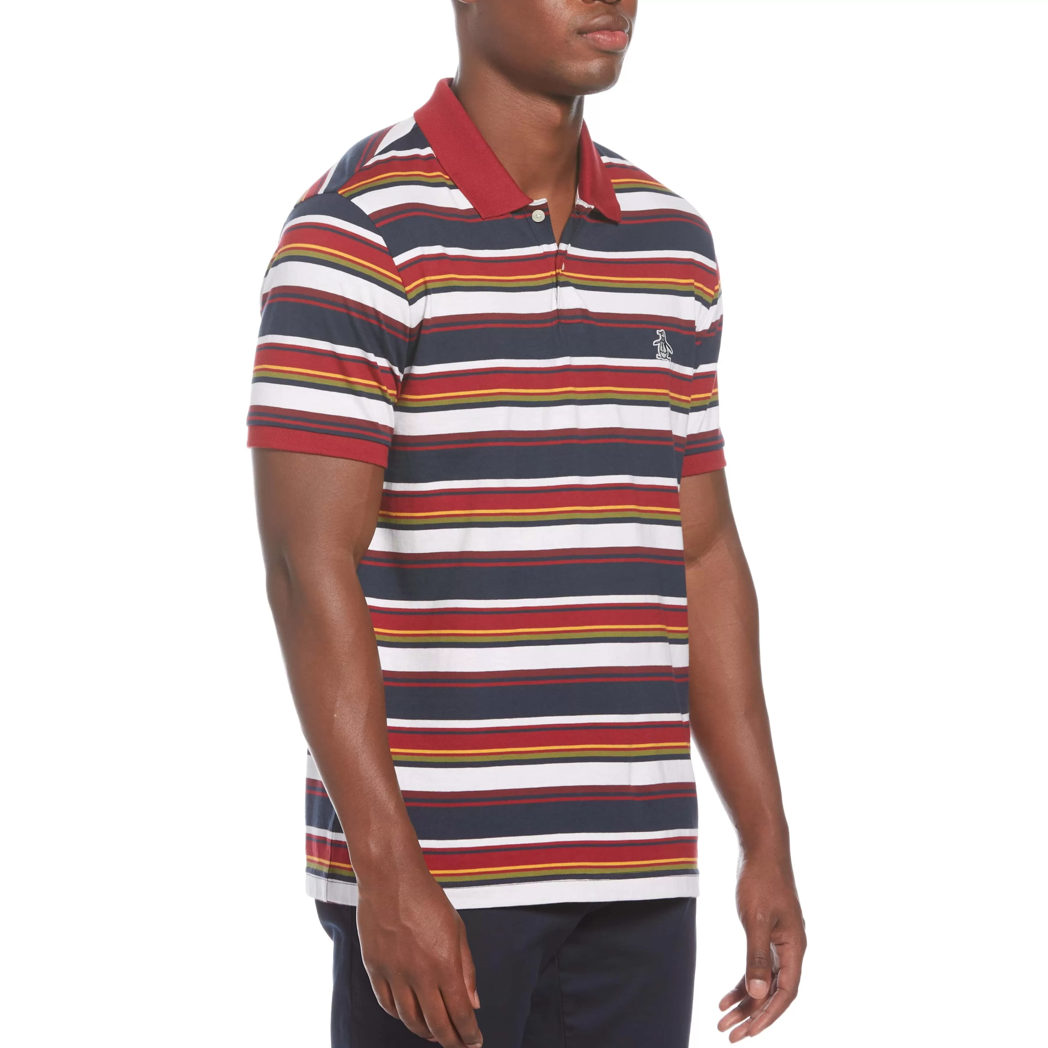 Hot Multi Stripe Polo Men Polos