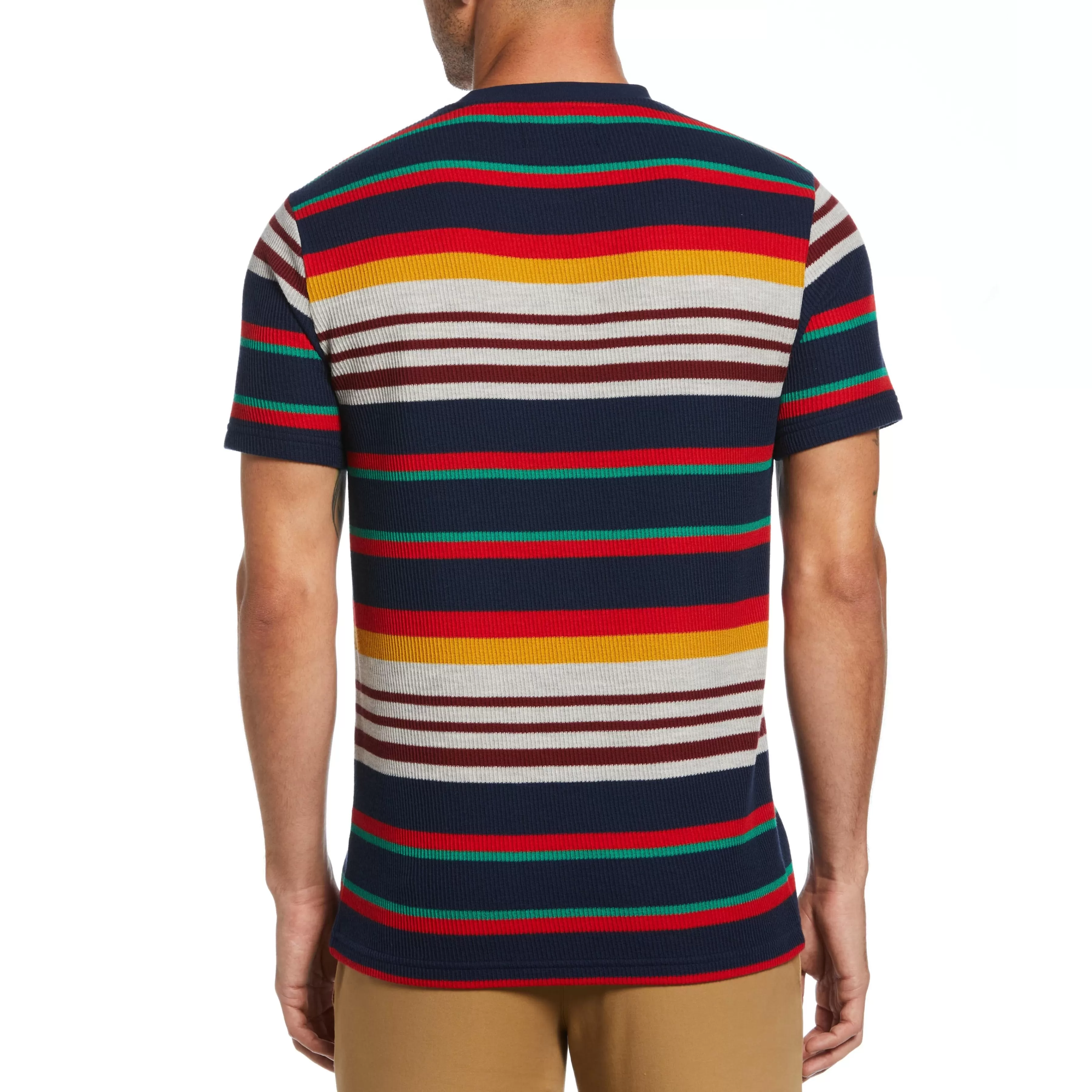 Sale Multi Stripe Waffle Tee Men Tees