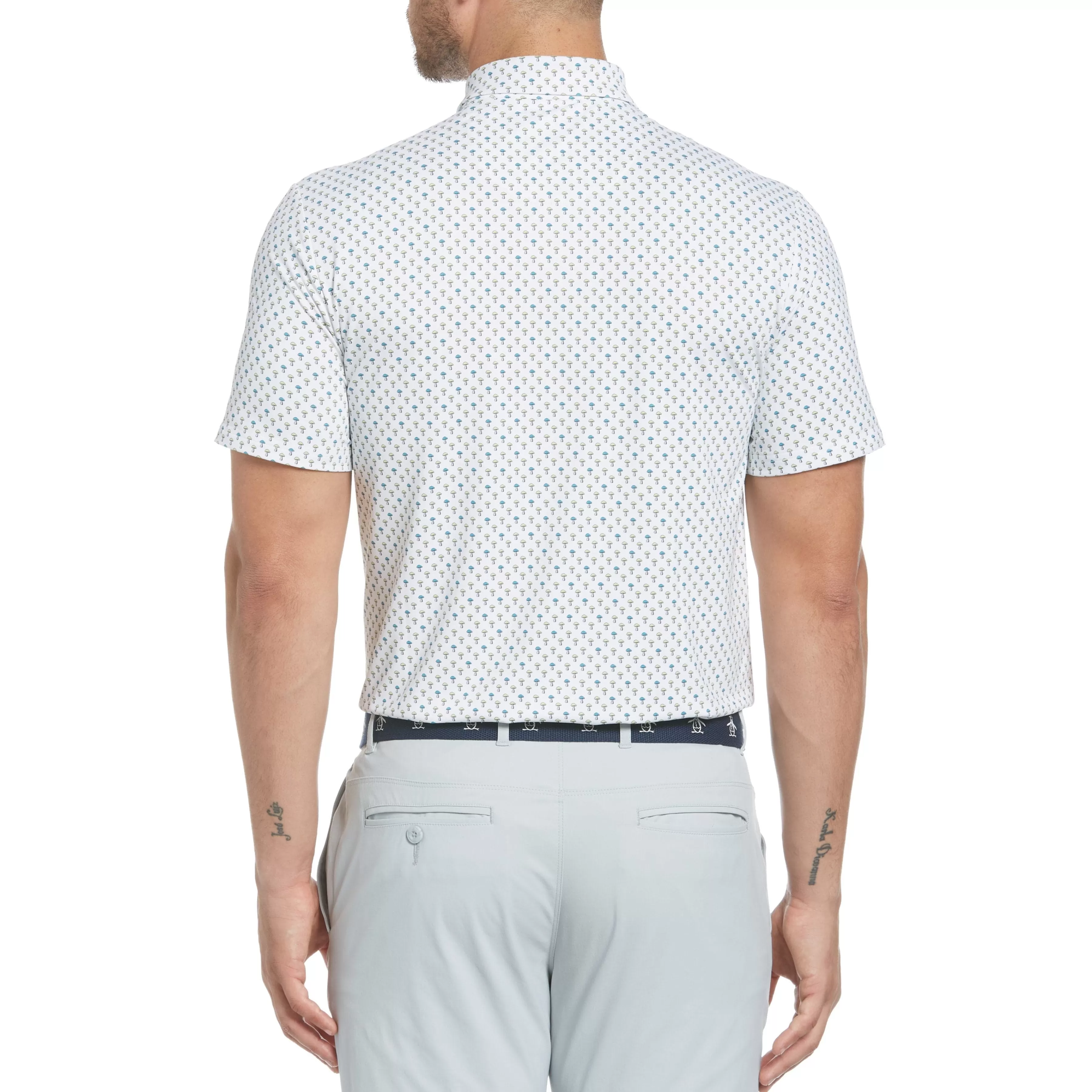 Flash Sale Mushroom Allover Print Golf Polo Men Polos