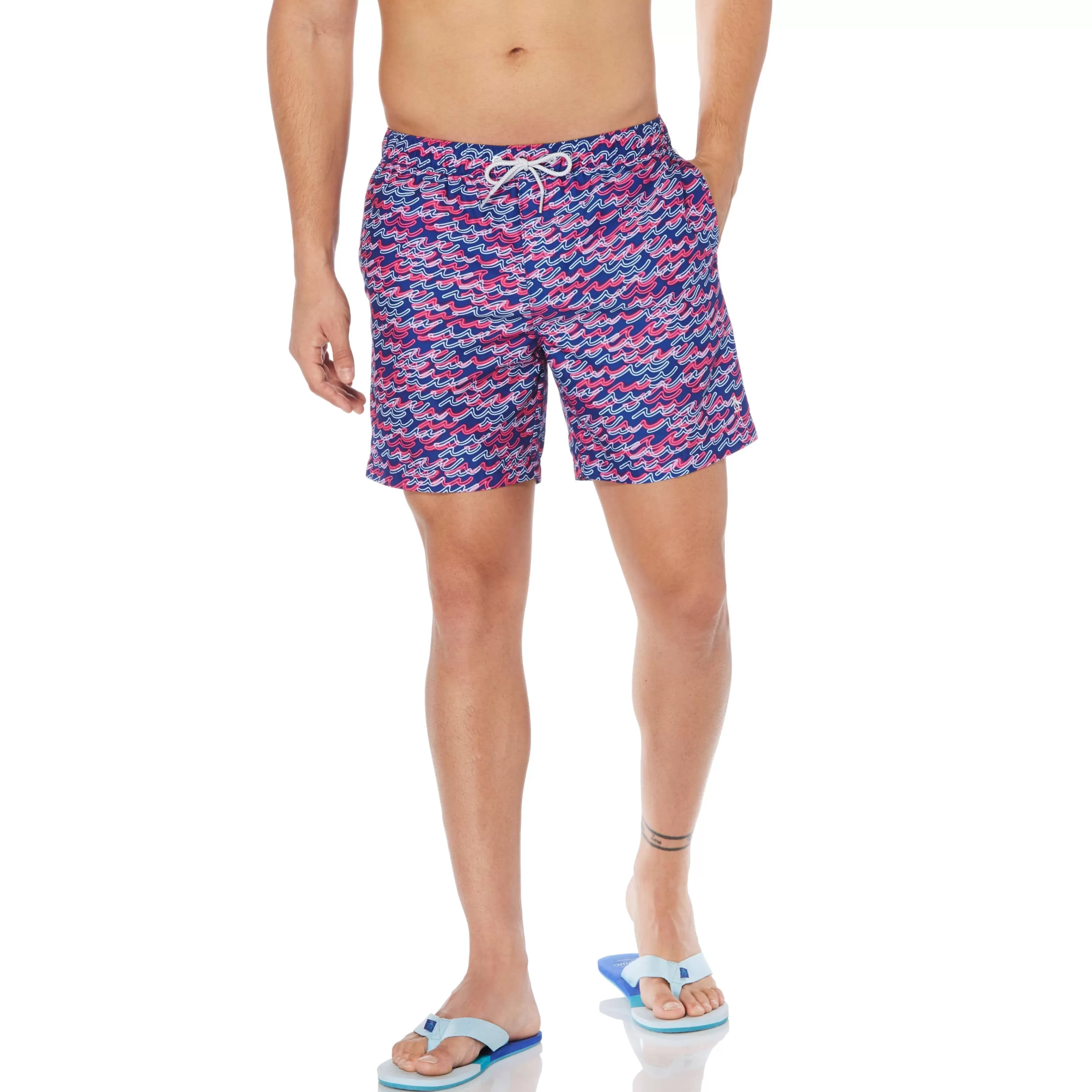 Hot Neon Wave Swim Short Men Swim