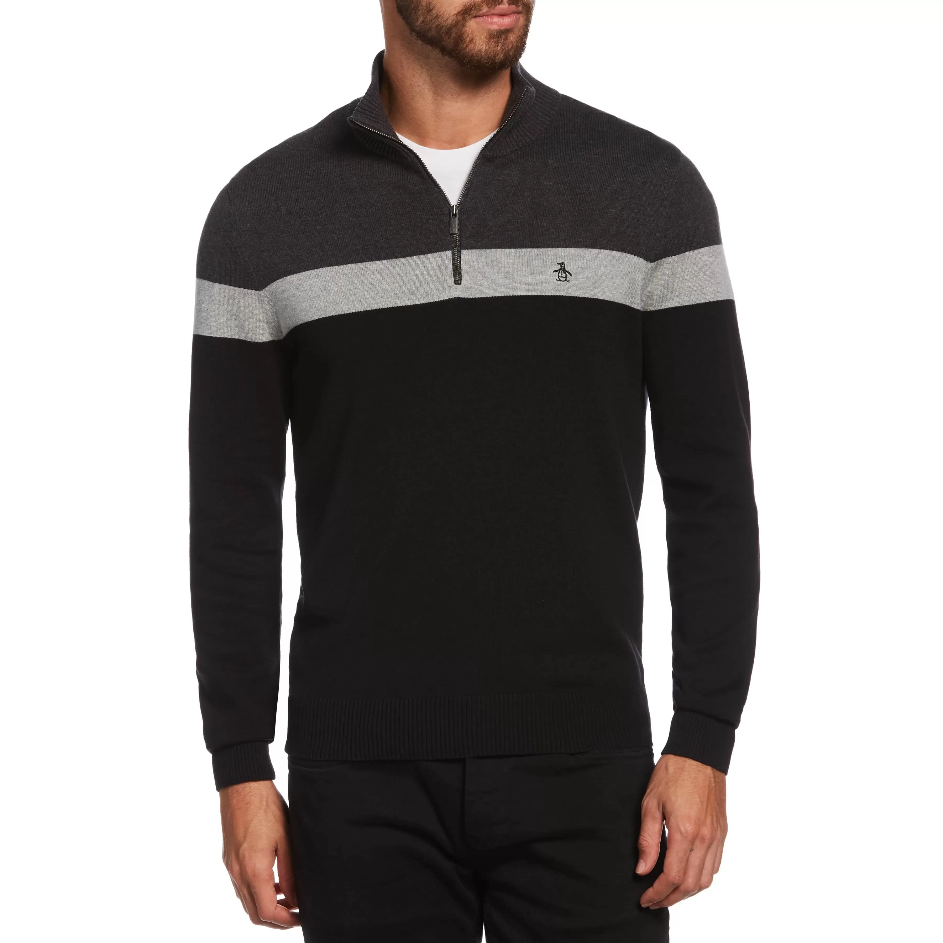Discount Novelty Cotton 1/4 Zip Sweater Men Sweaters