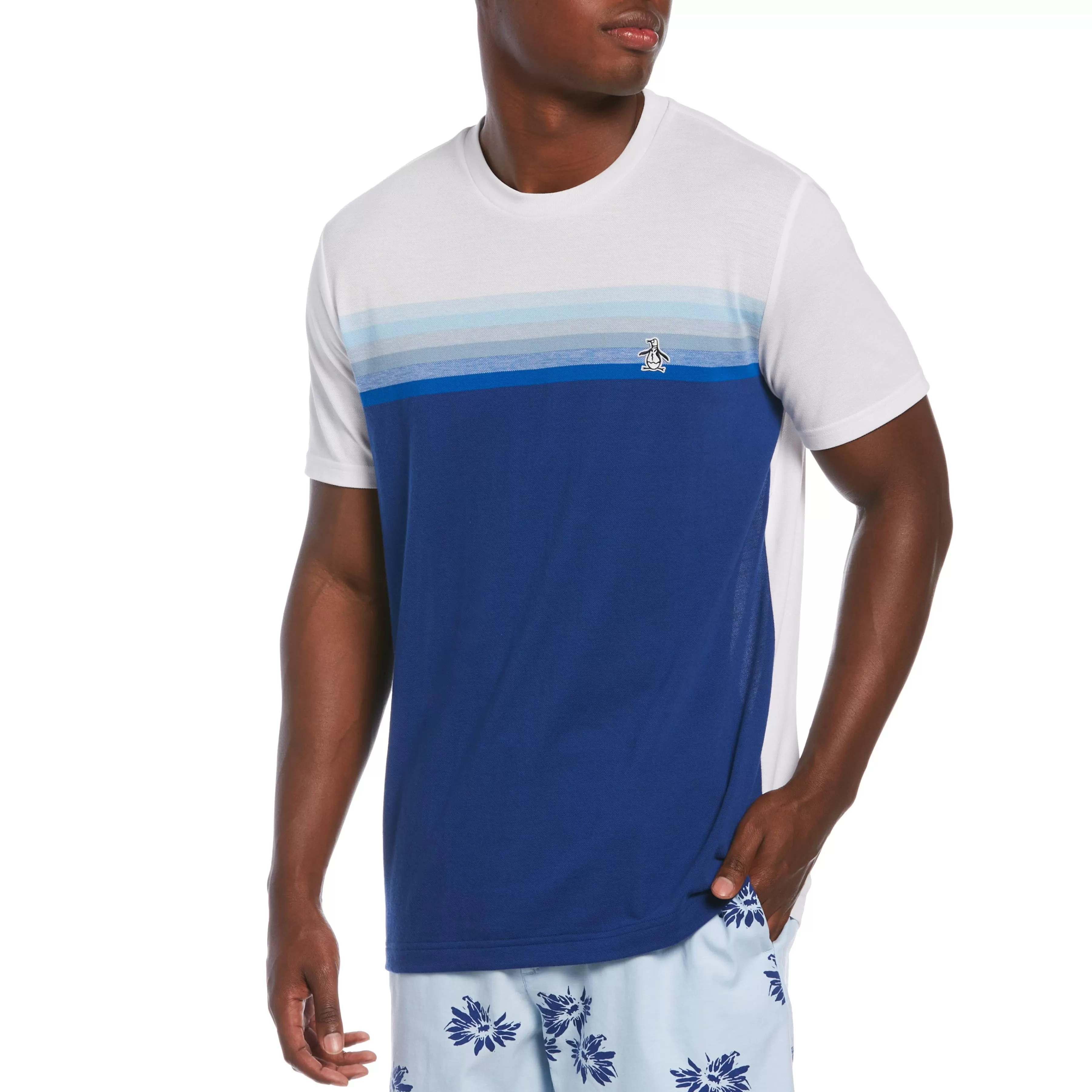 Hot Ombre Stripe Coolmax® Tee Men Tees