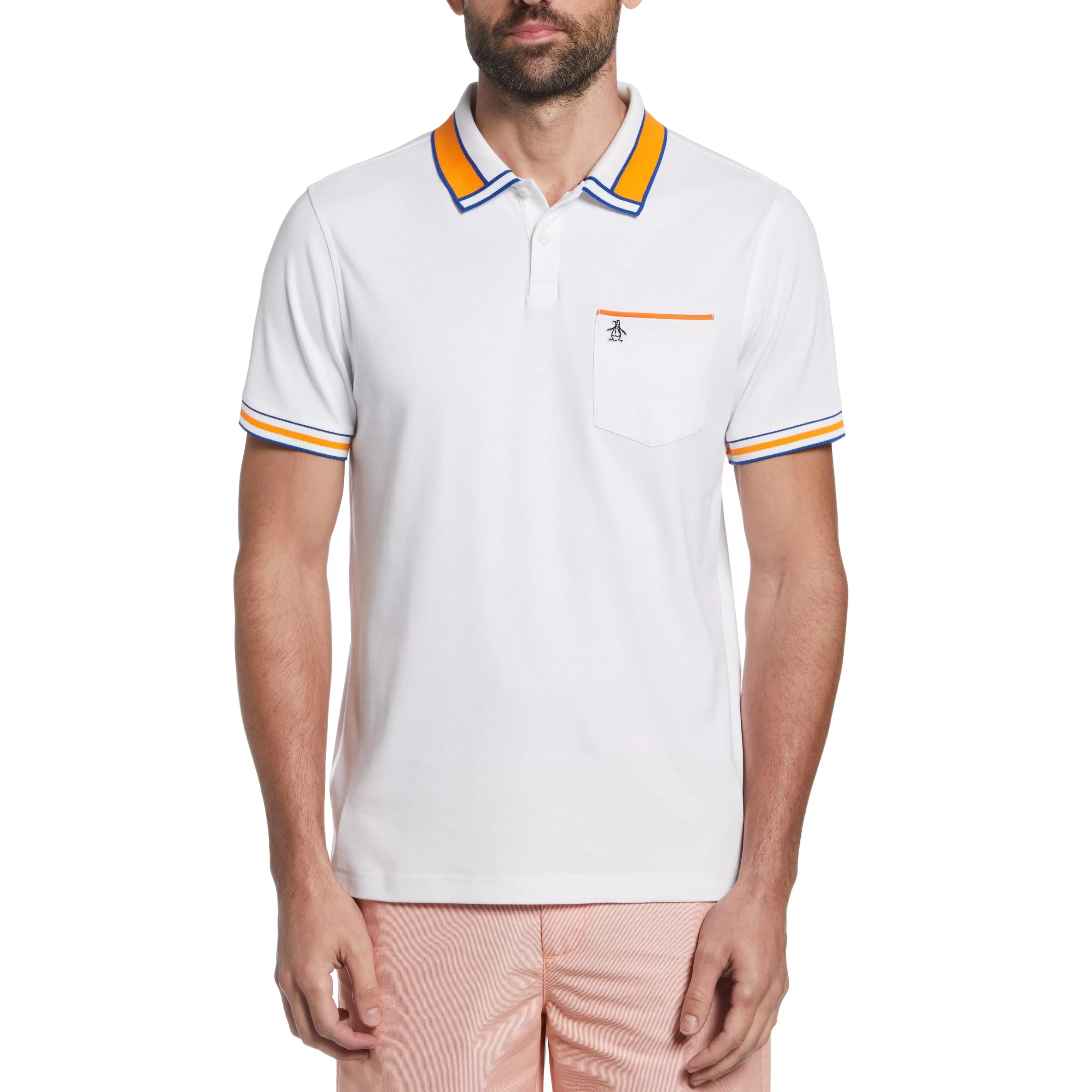 Discount Organic Cotton Stripe Collar Polo Men Polos