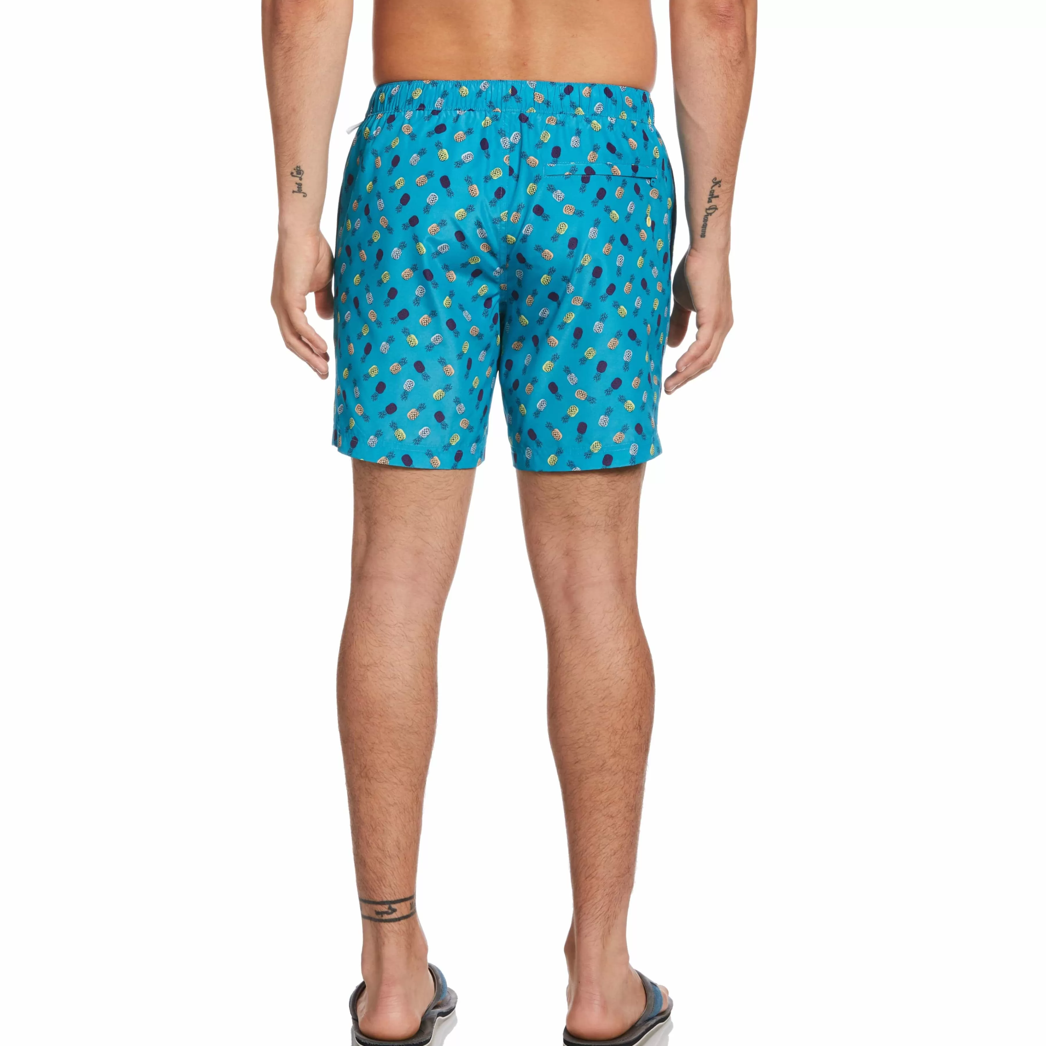 Clearance Packable Pineapple Print Swim Short Men Swim