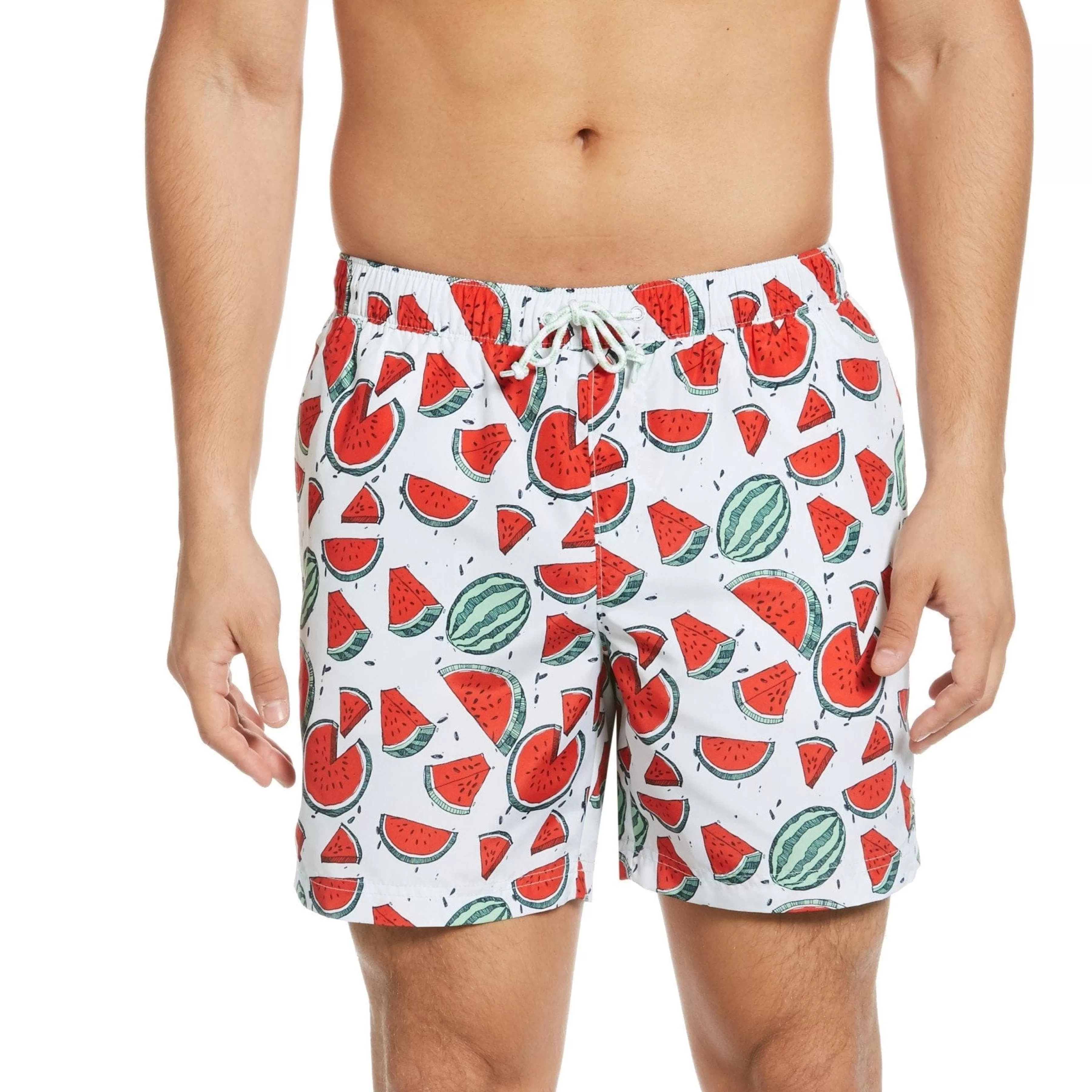 Hot Packable Watermelon Print Swim Short Men Swim