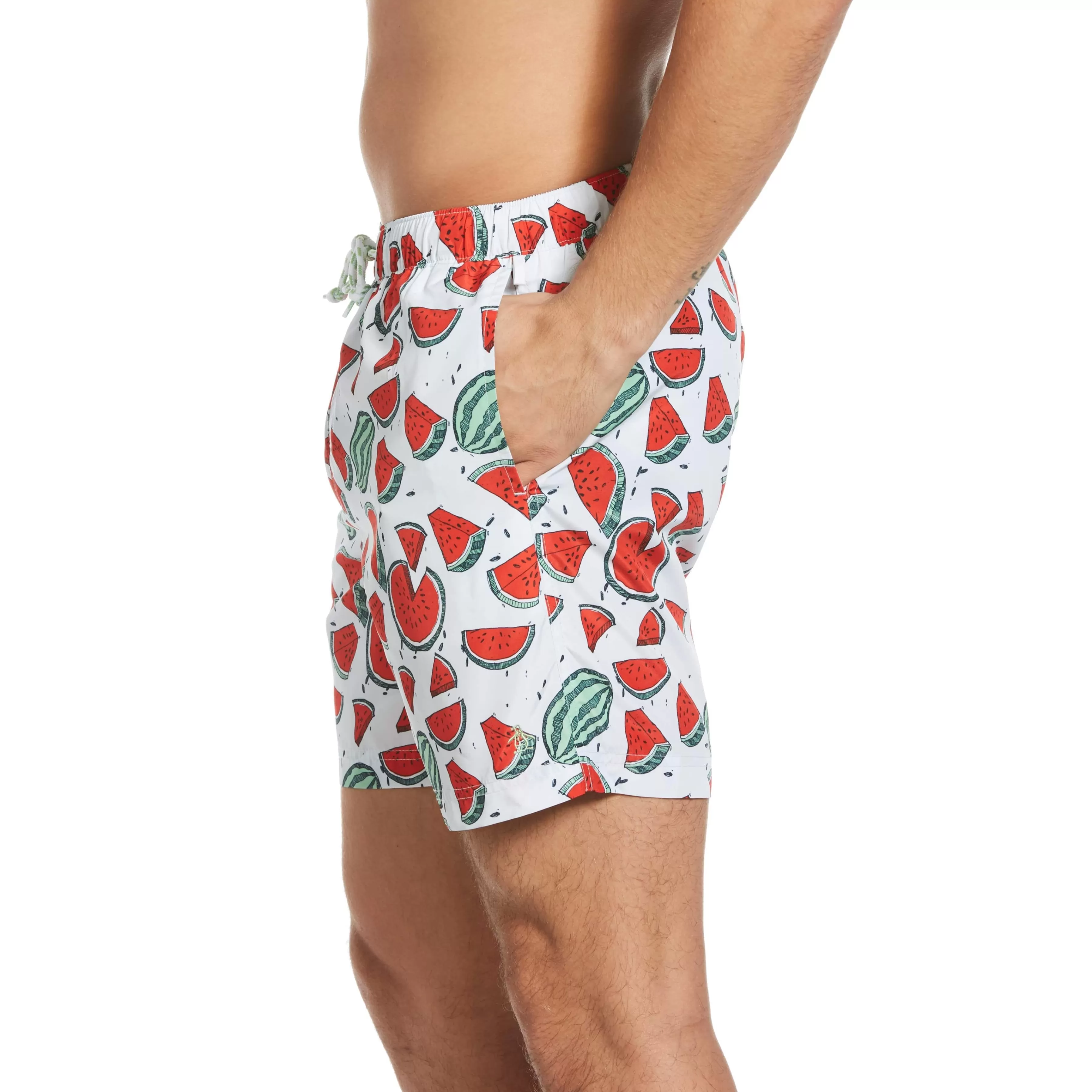 Hot Packable Watermelon Print Swim Short Men Swim
