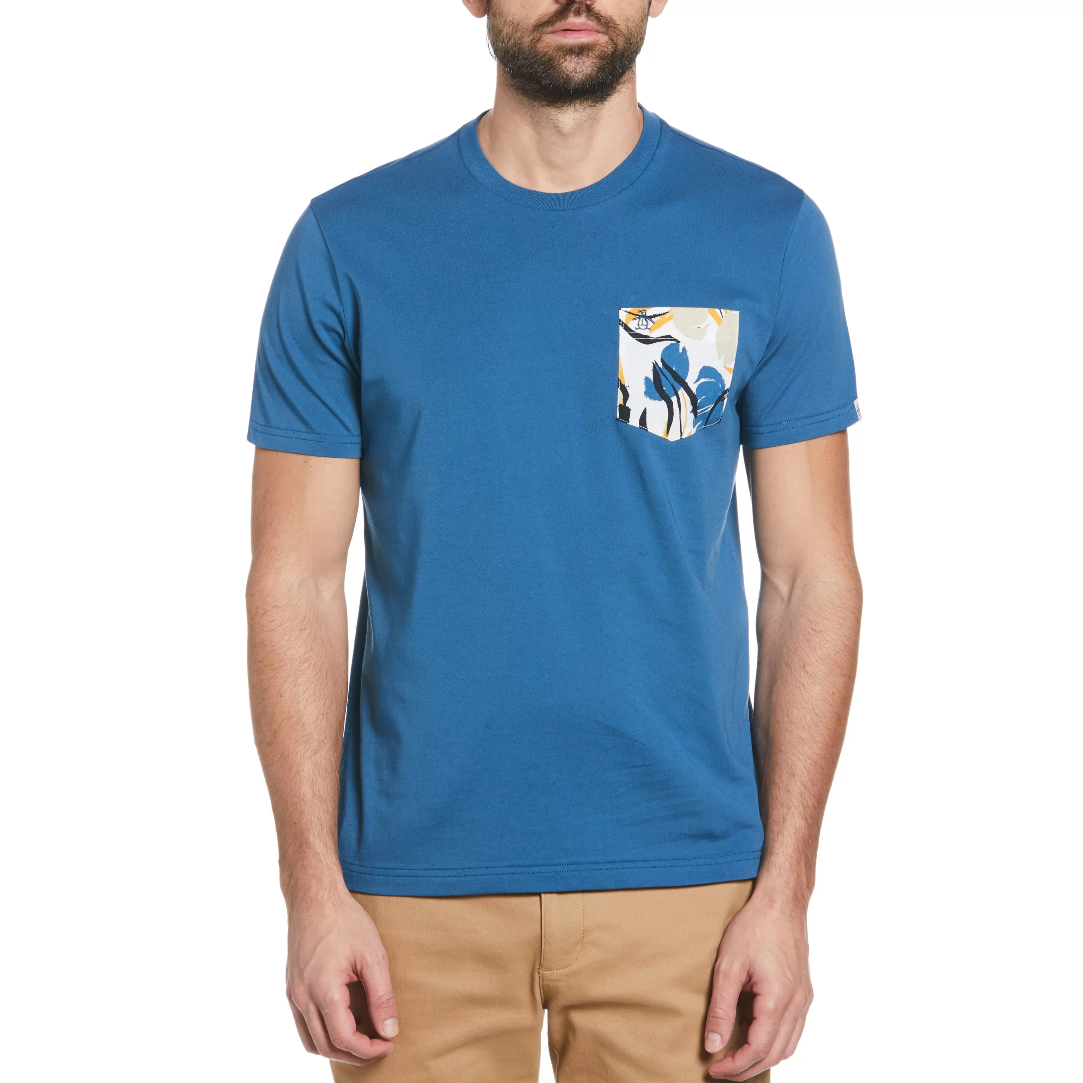 Outlet Painted Floral Pocket Tee Men Tees