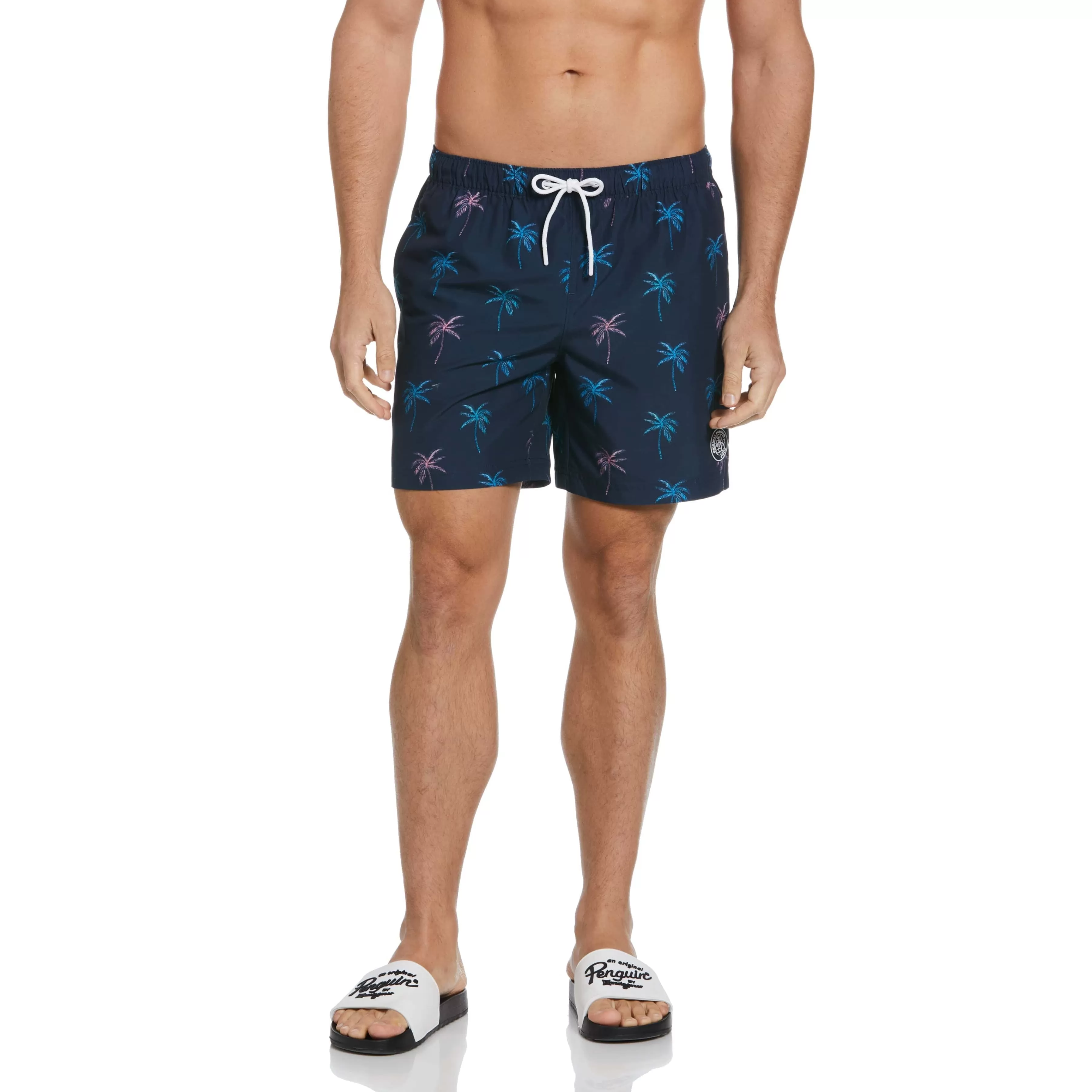 New Palm Print Swim Short Men Swim