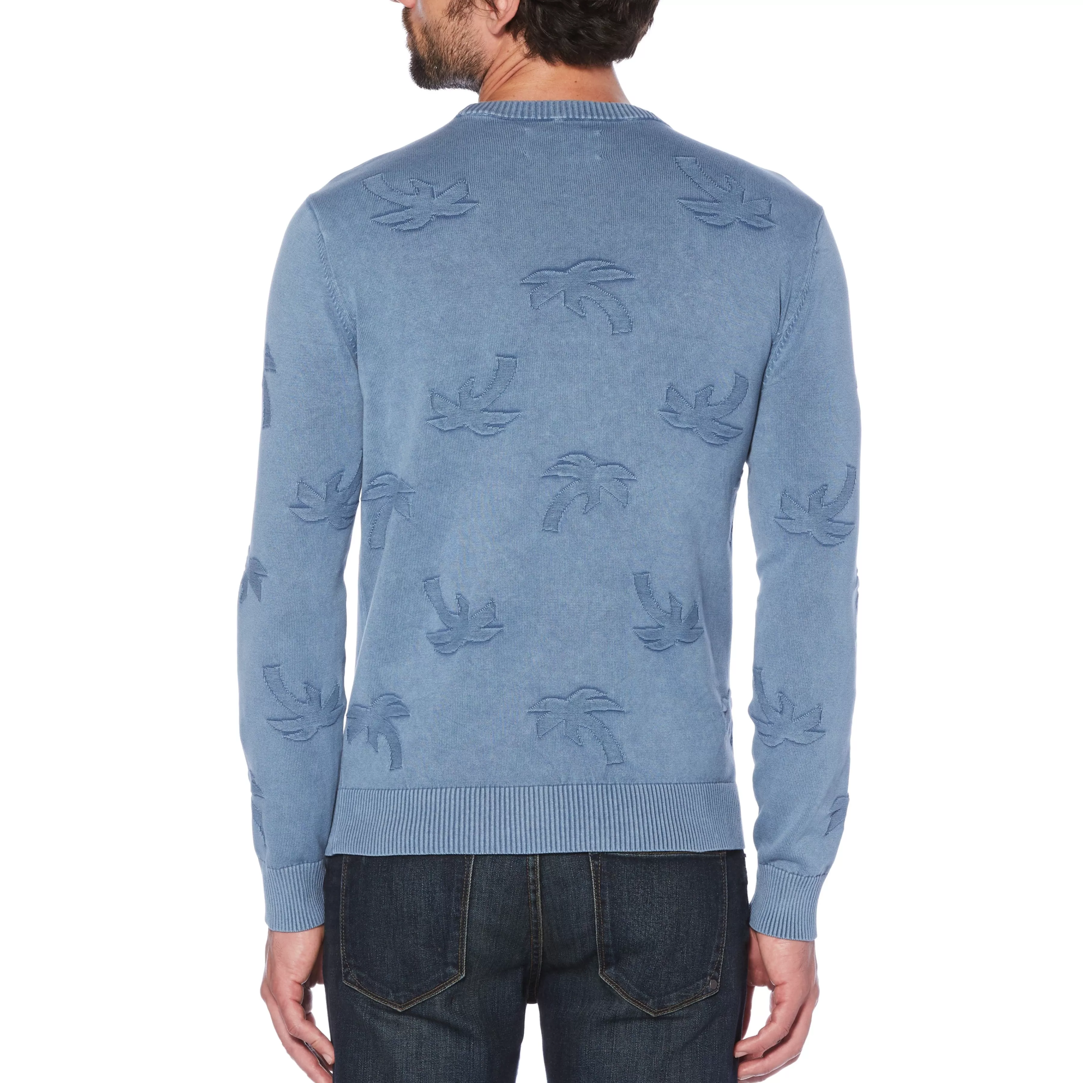 Fashion Palm Tree Crew Neck Sweater Men Sweaters