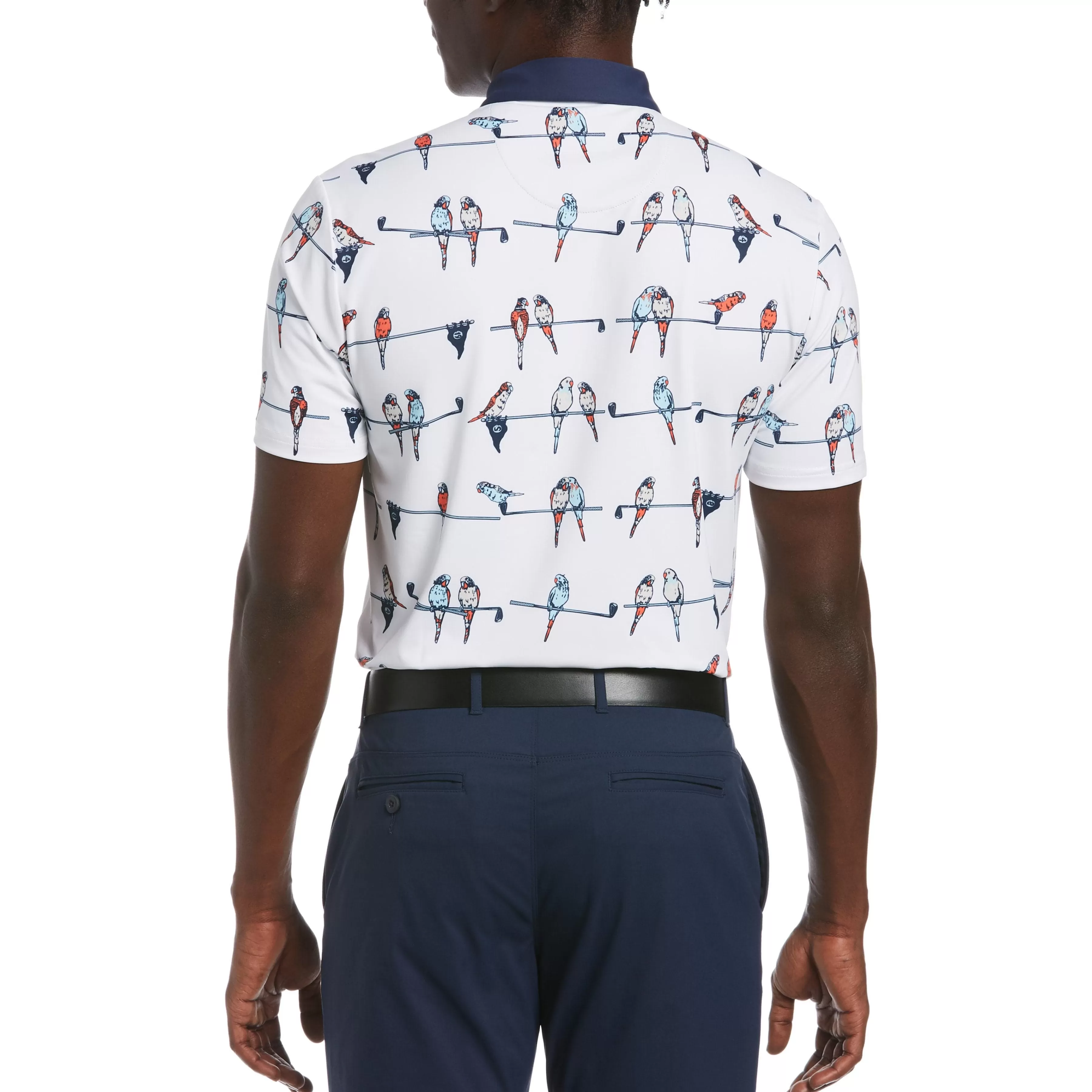 Sale Parrot Allover Print Golf Polo Men Polos