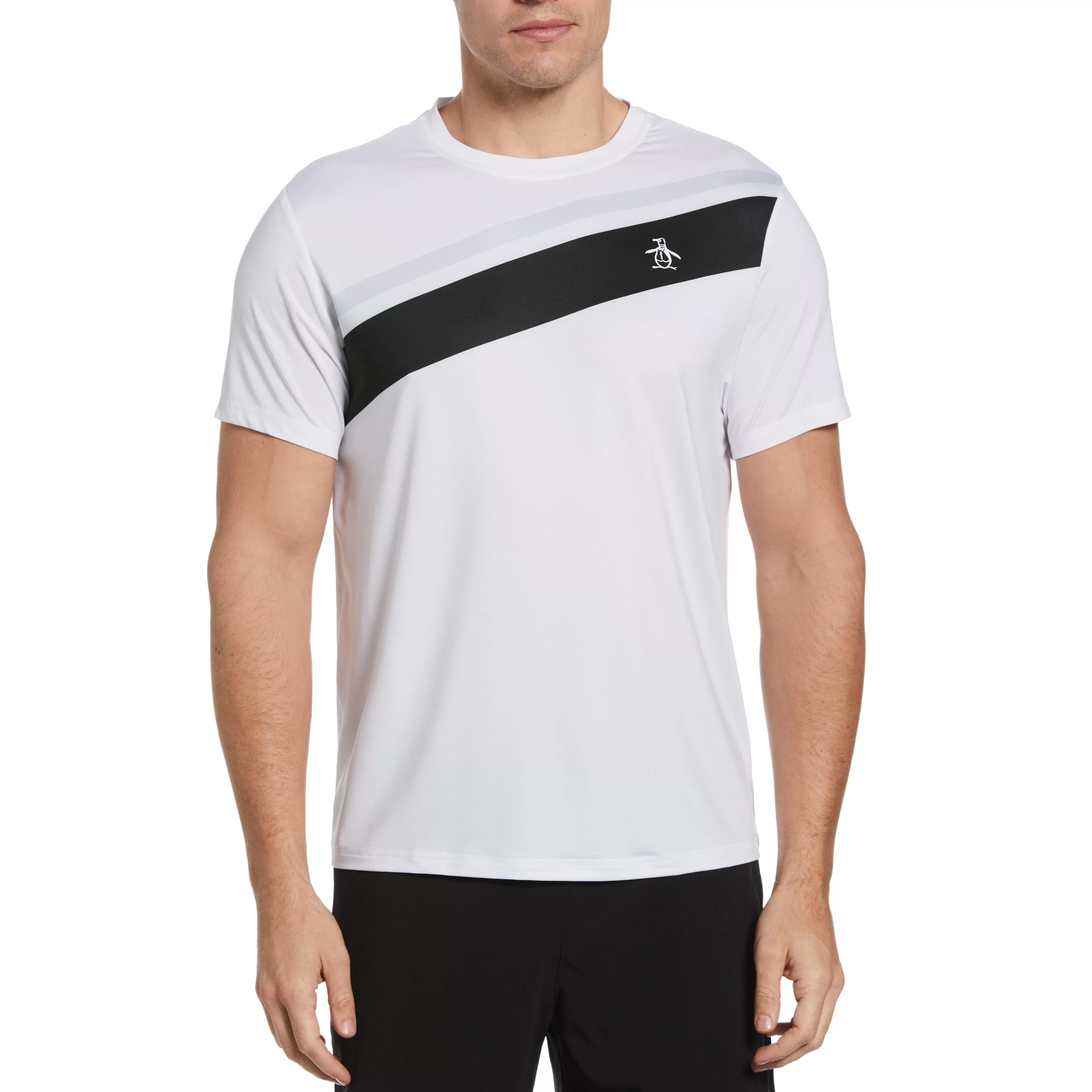 Outlet Performance Color Block Print Tennis Tee Men Tees