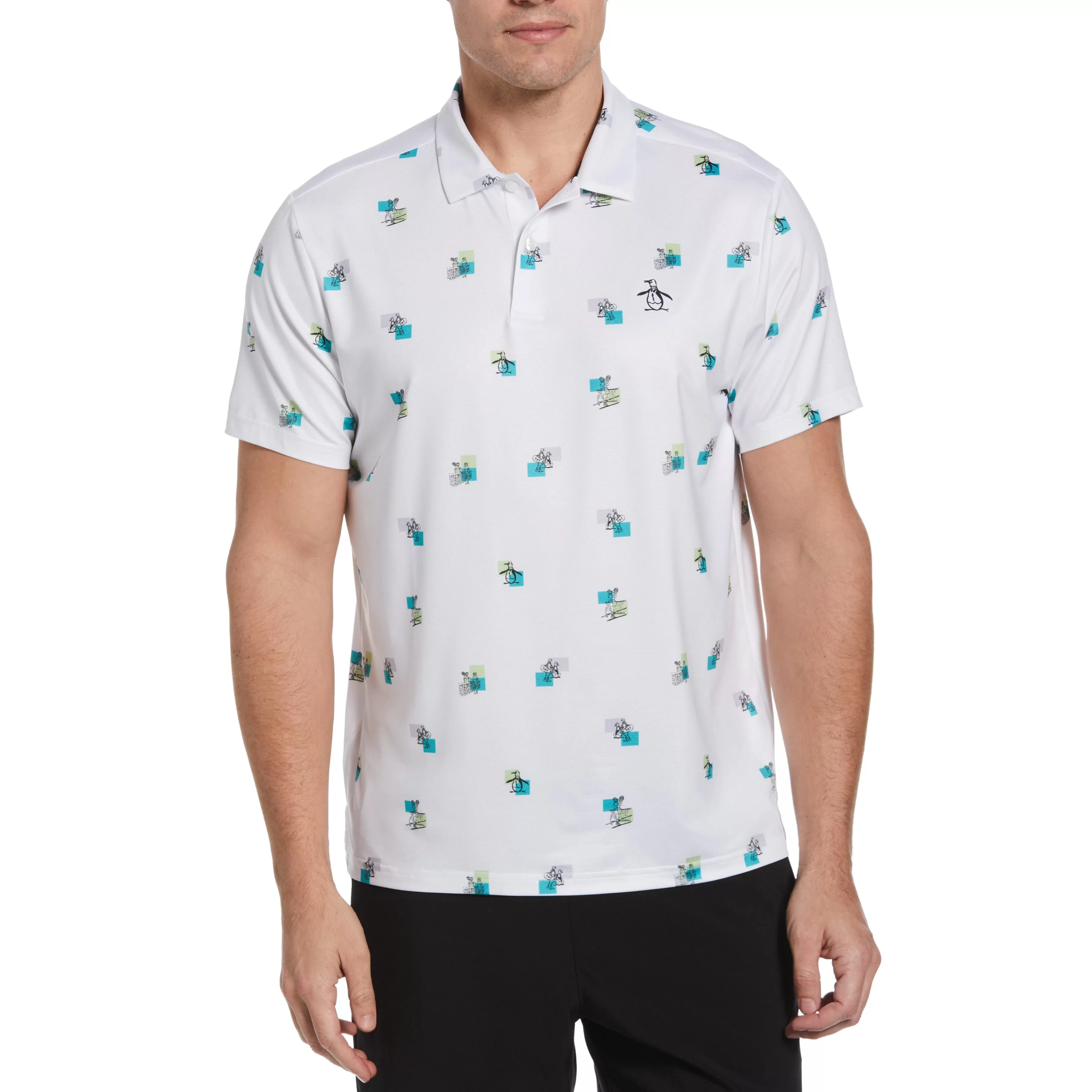 Clearance Performance Heritage Print Tennis Polo Men Polos