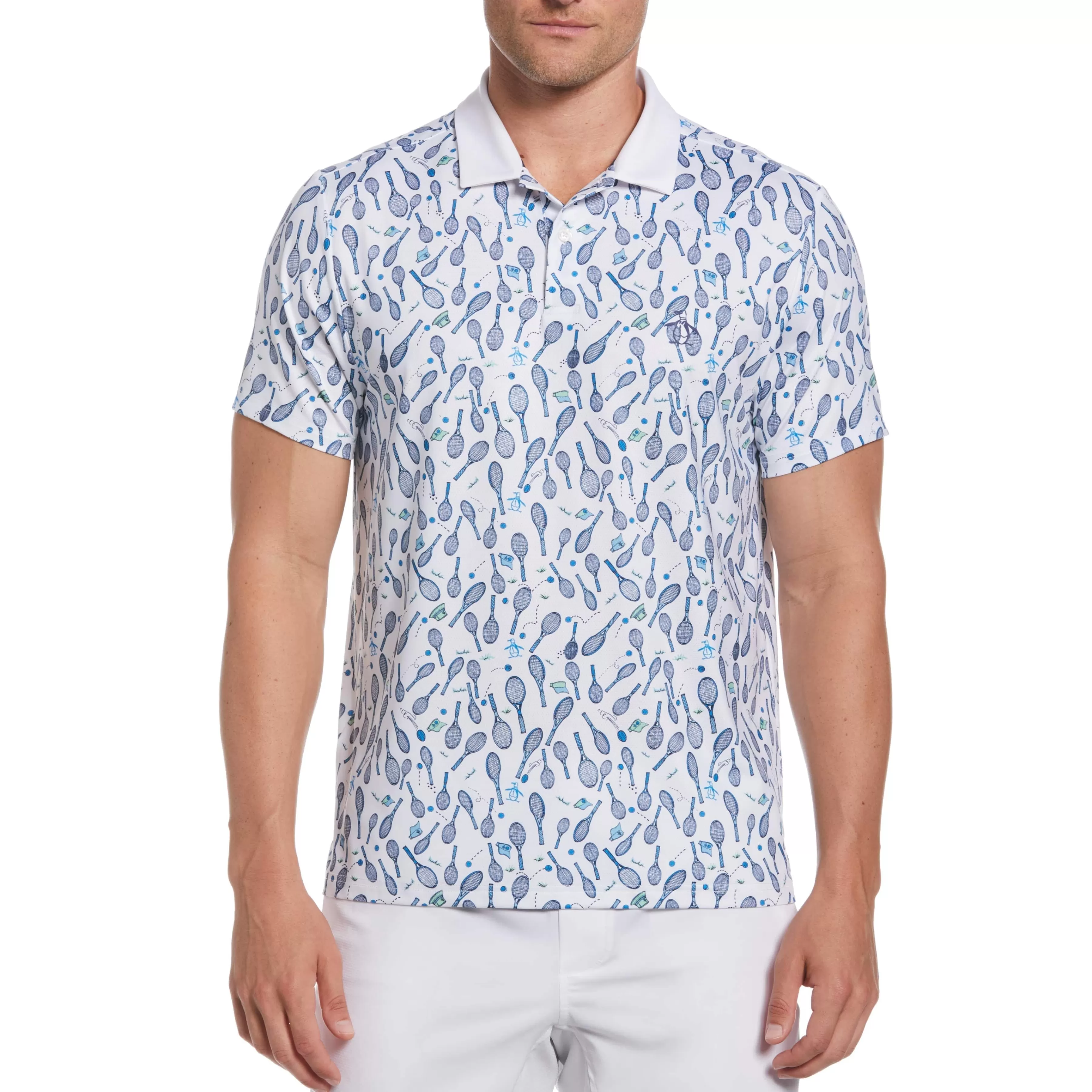 Store Performance Racquet Print Tennis Polo Men Polos
