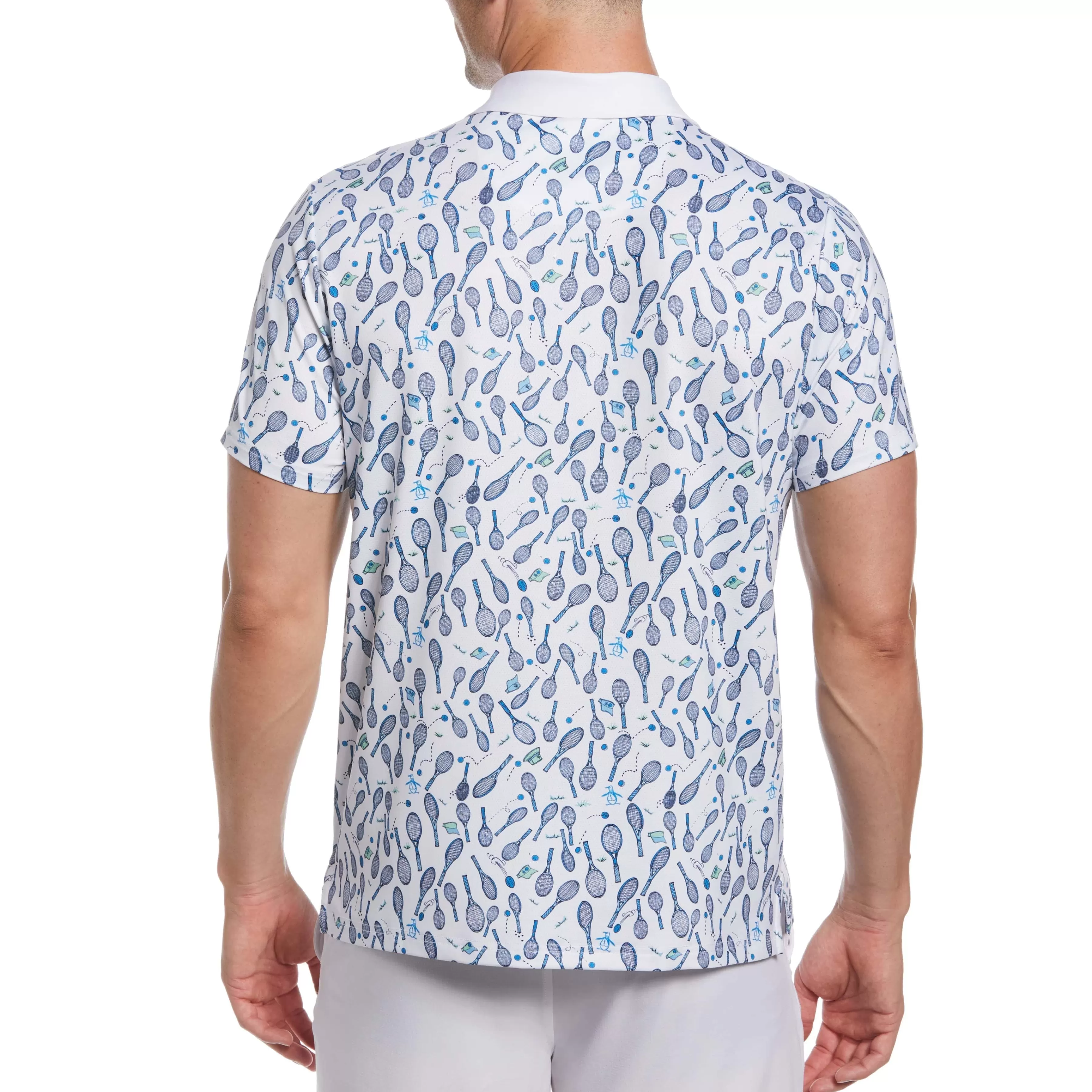 Store Performance Racquet Print Tennis Polo Men Polos