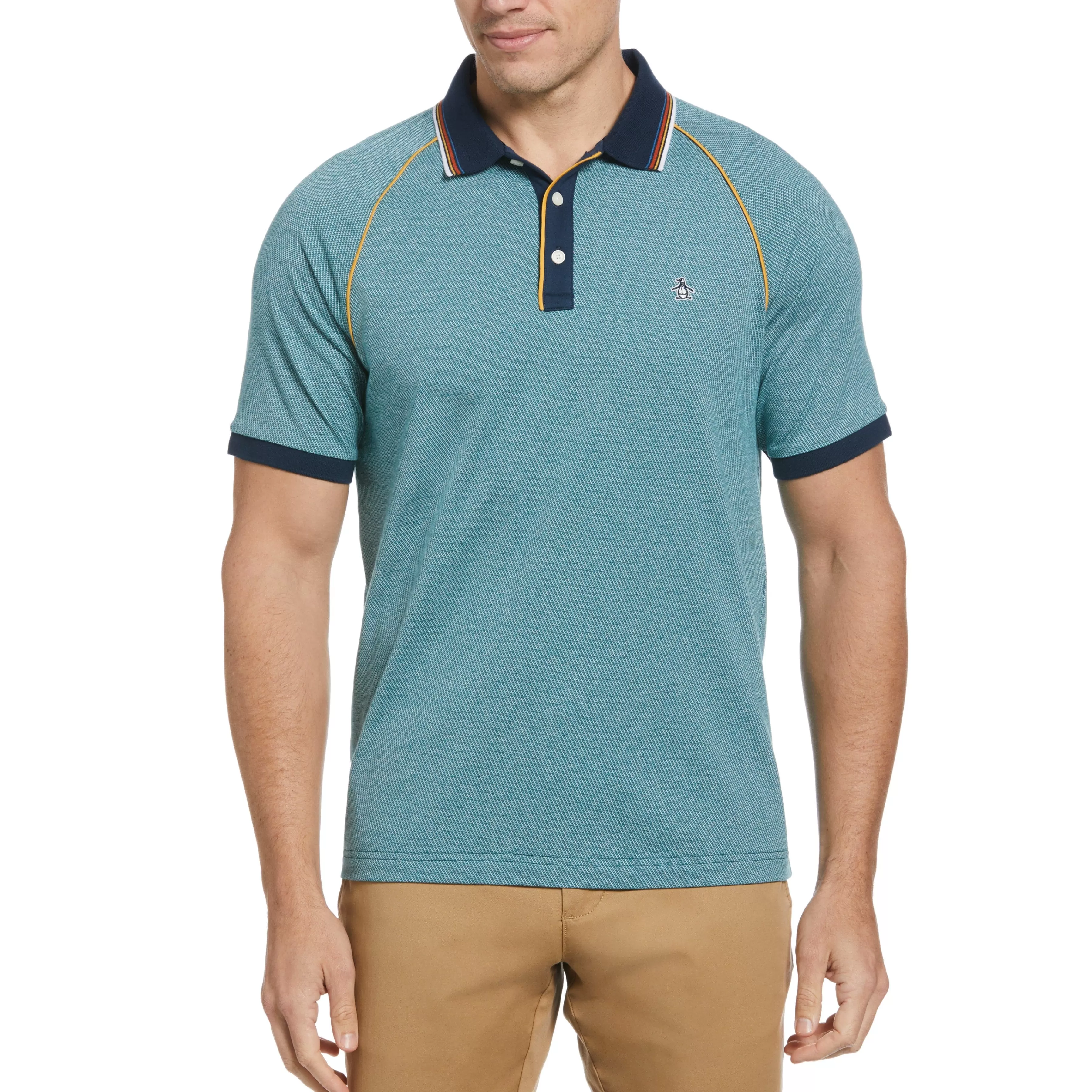 Best Sale Piped Jacquard Polo Men Polos