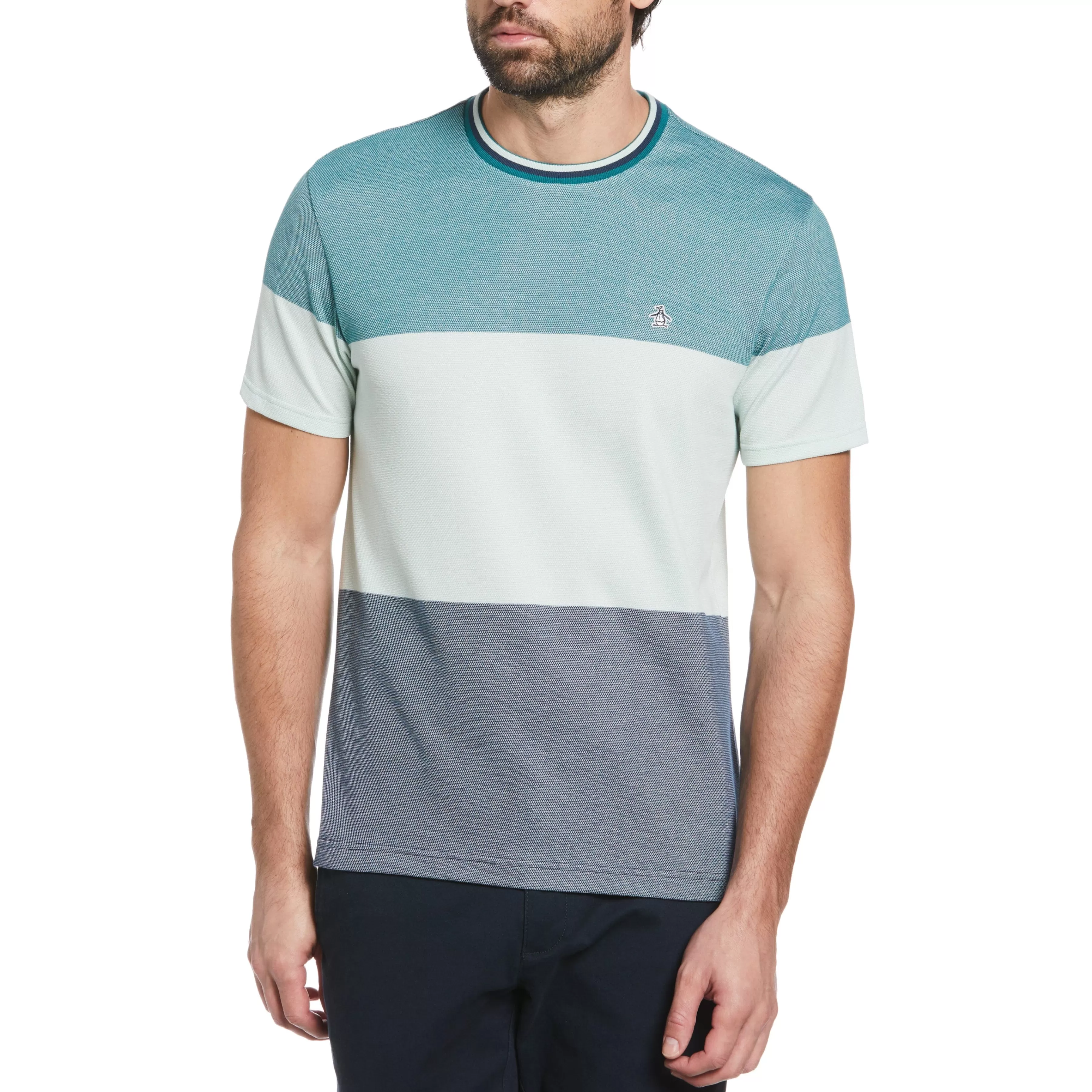 Shop Pique Color Block Tee Men Tees