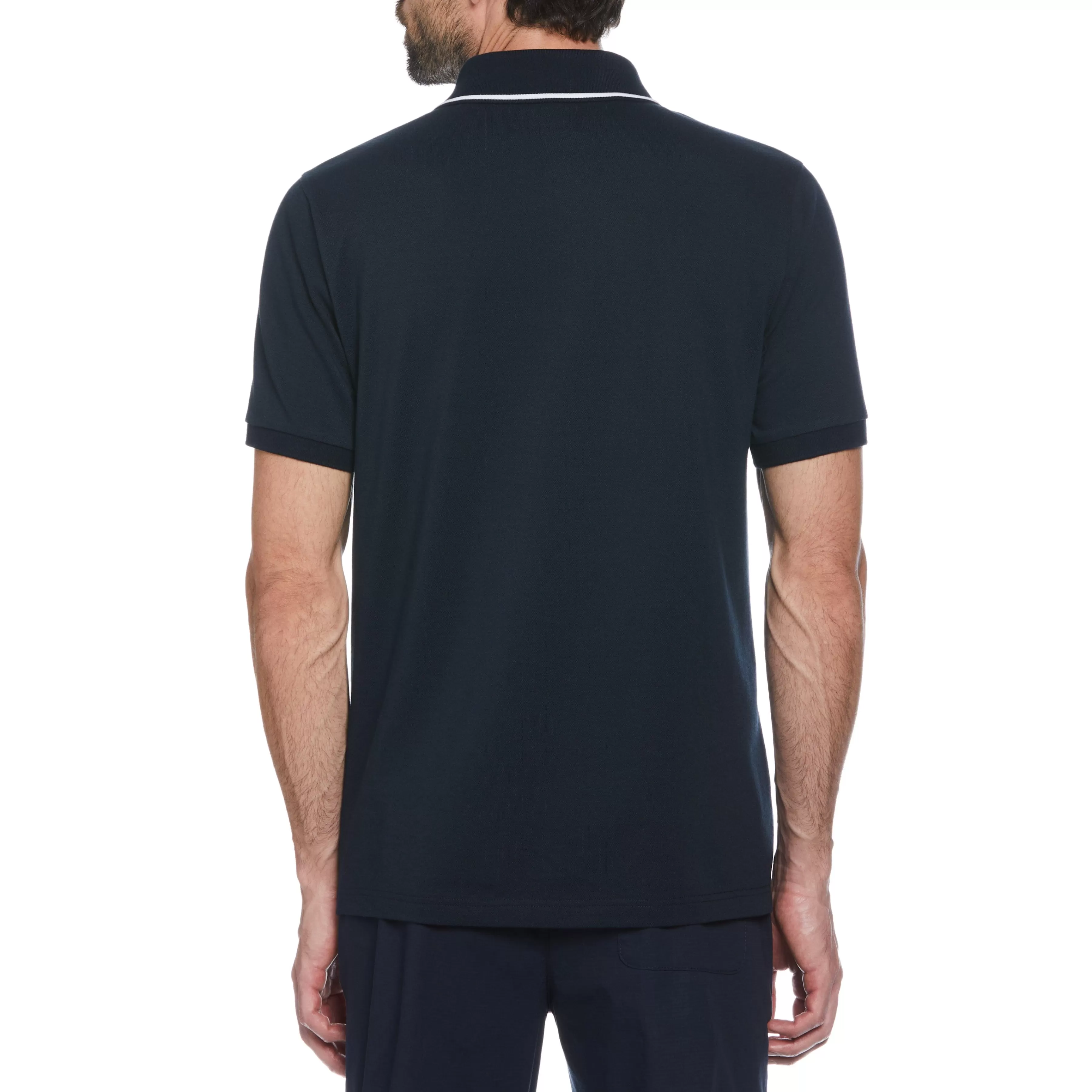 Outlet Pique Jacquard Check Polo Men Polos