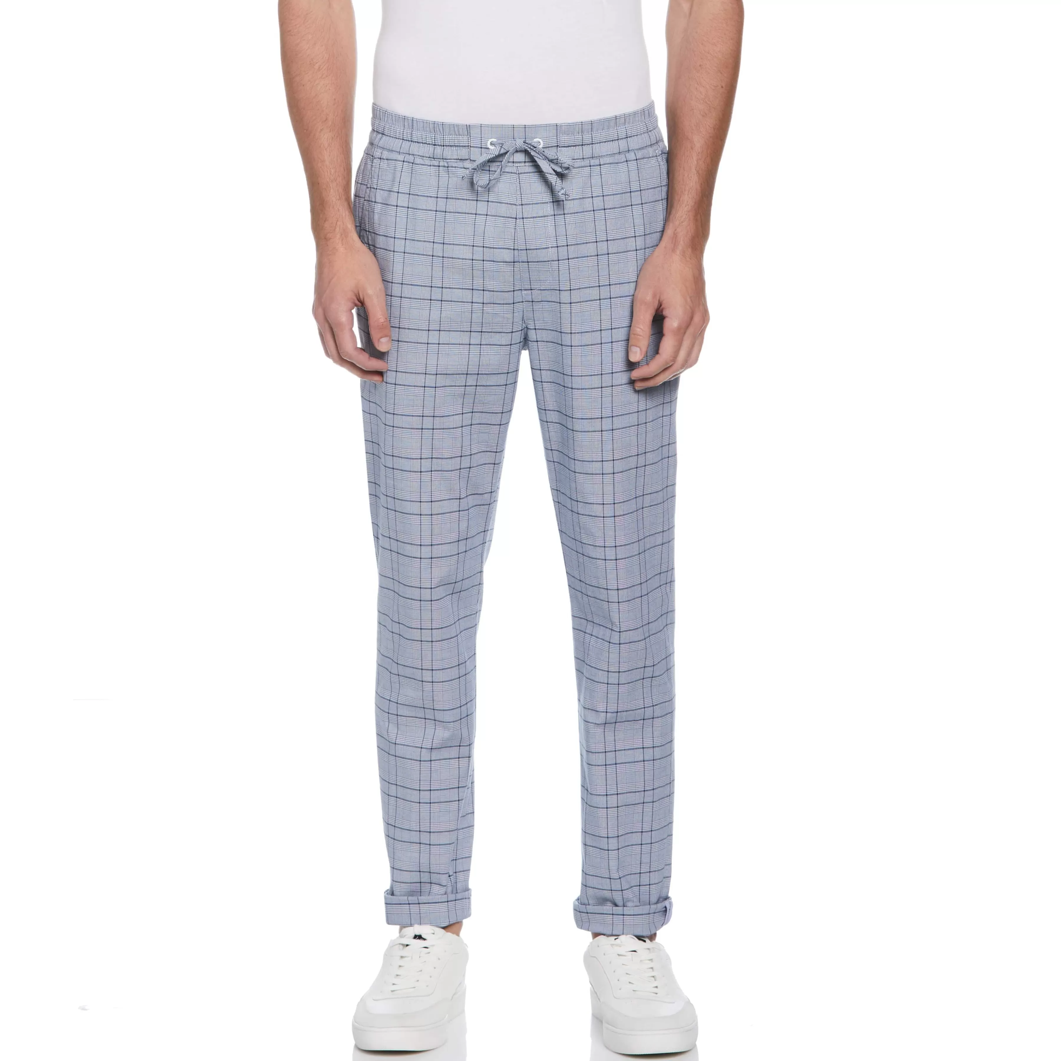 Cheap Plaid Drawstring Pant Men Pants
