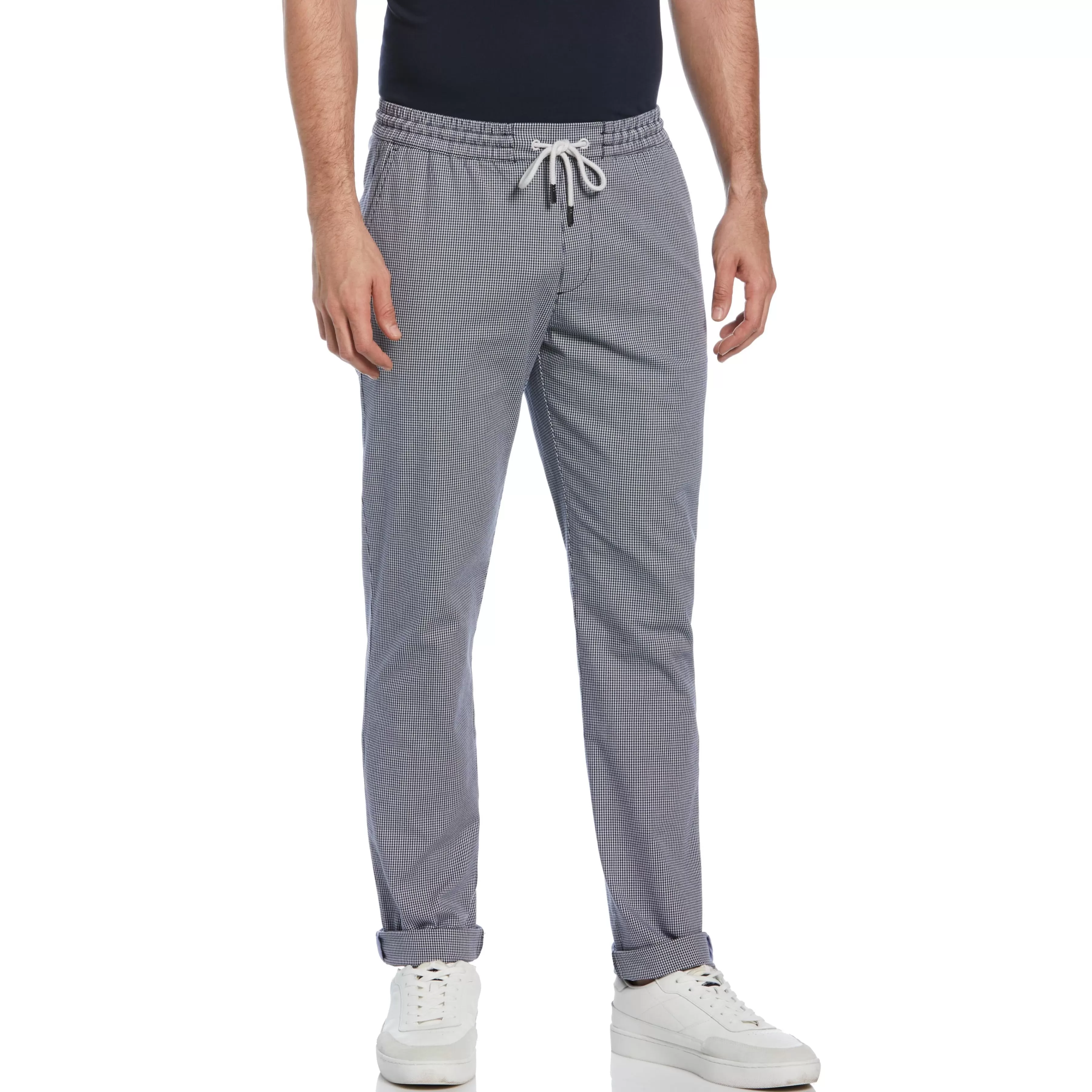 Online Plaid Drawstring Pant Men Pants