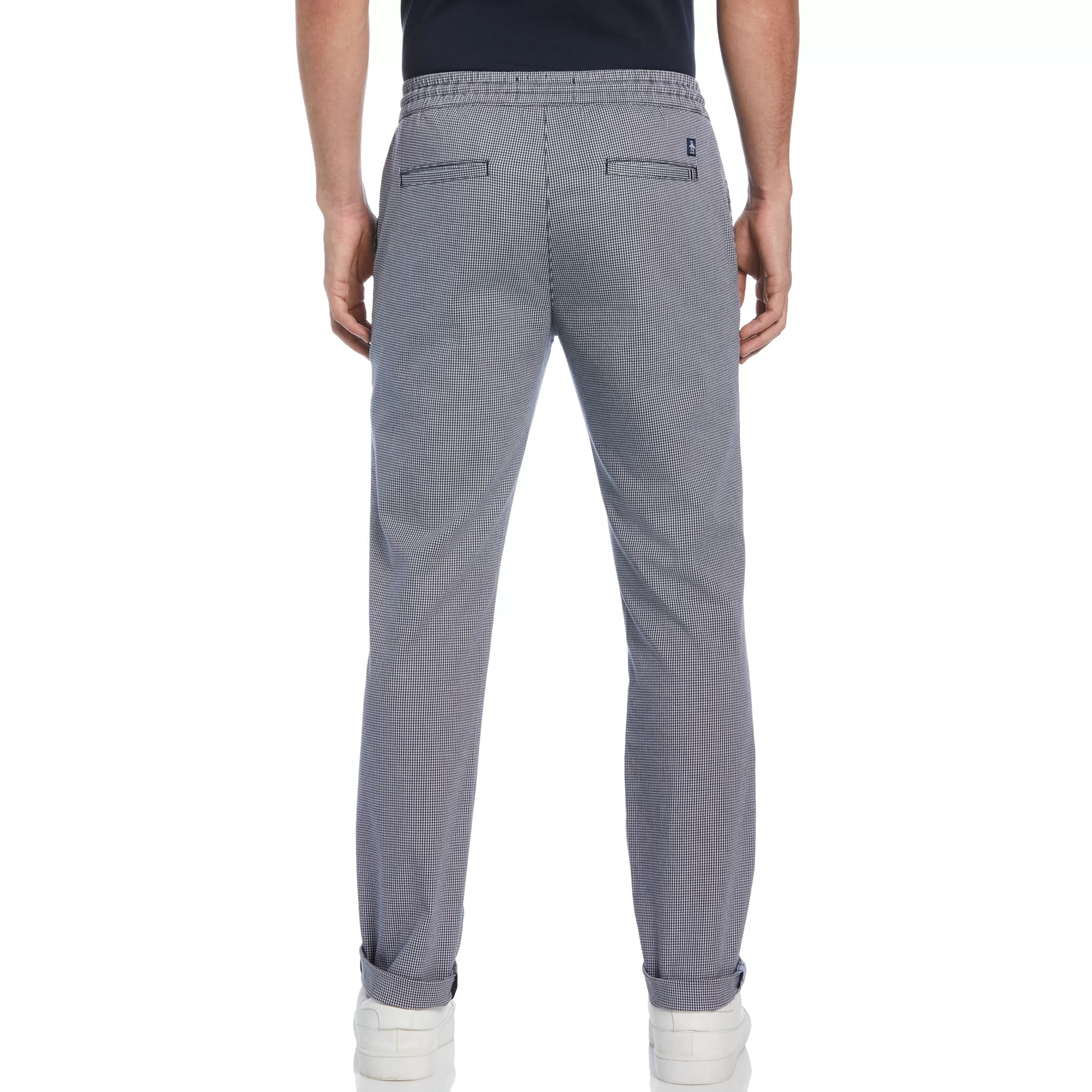 Online Plaid Drawstring Pant Men Pants