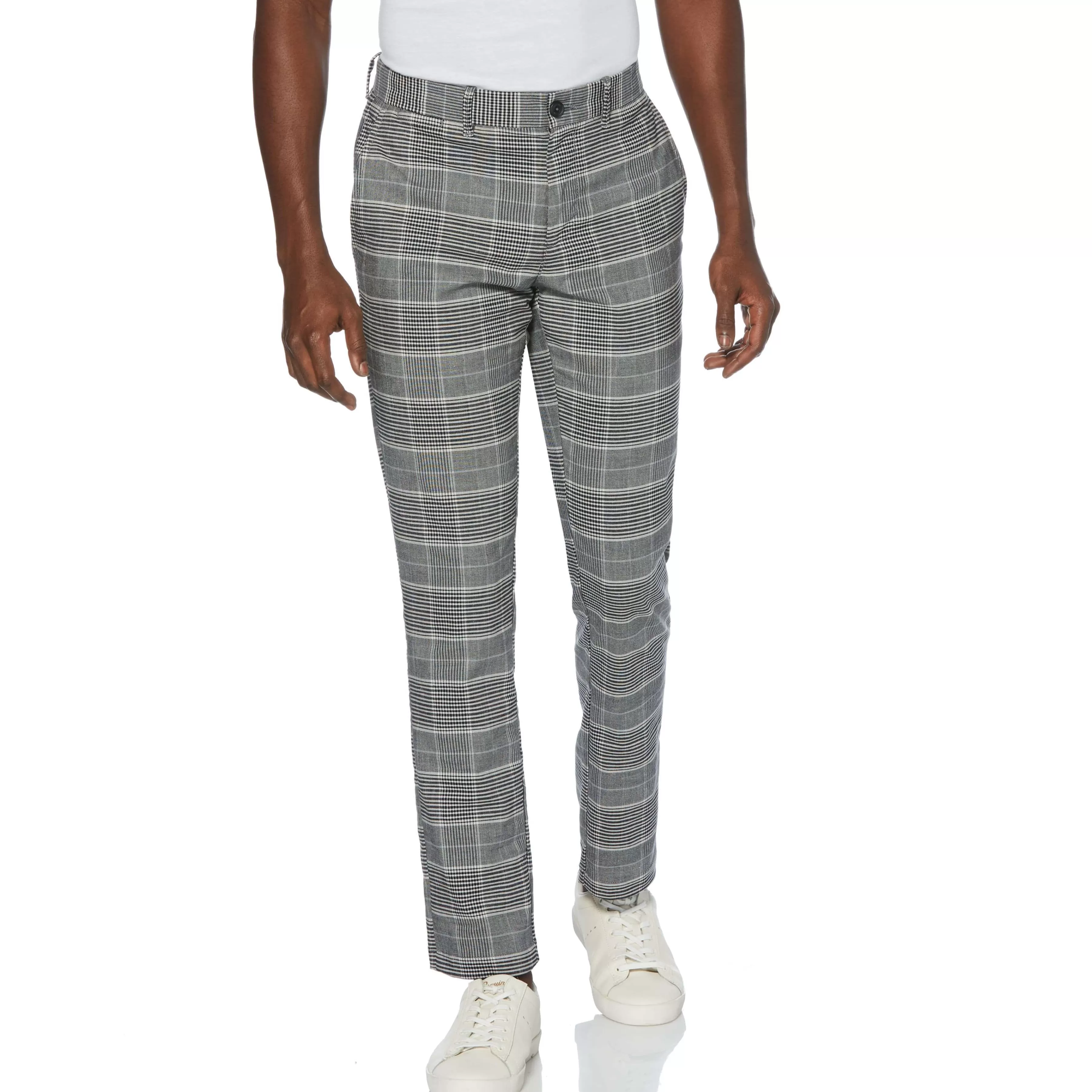Cheap Plaid Slim Fit Pant Men Pants