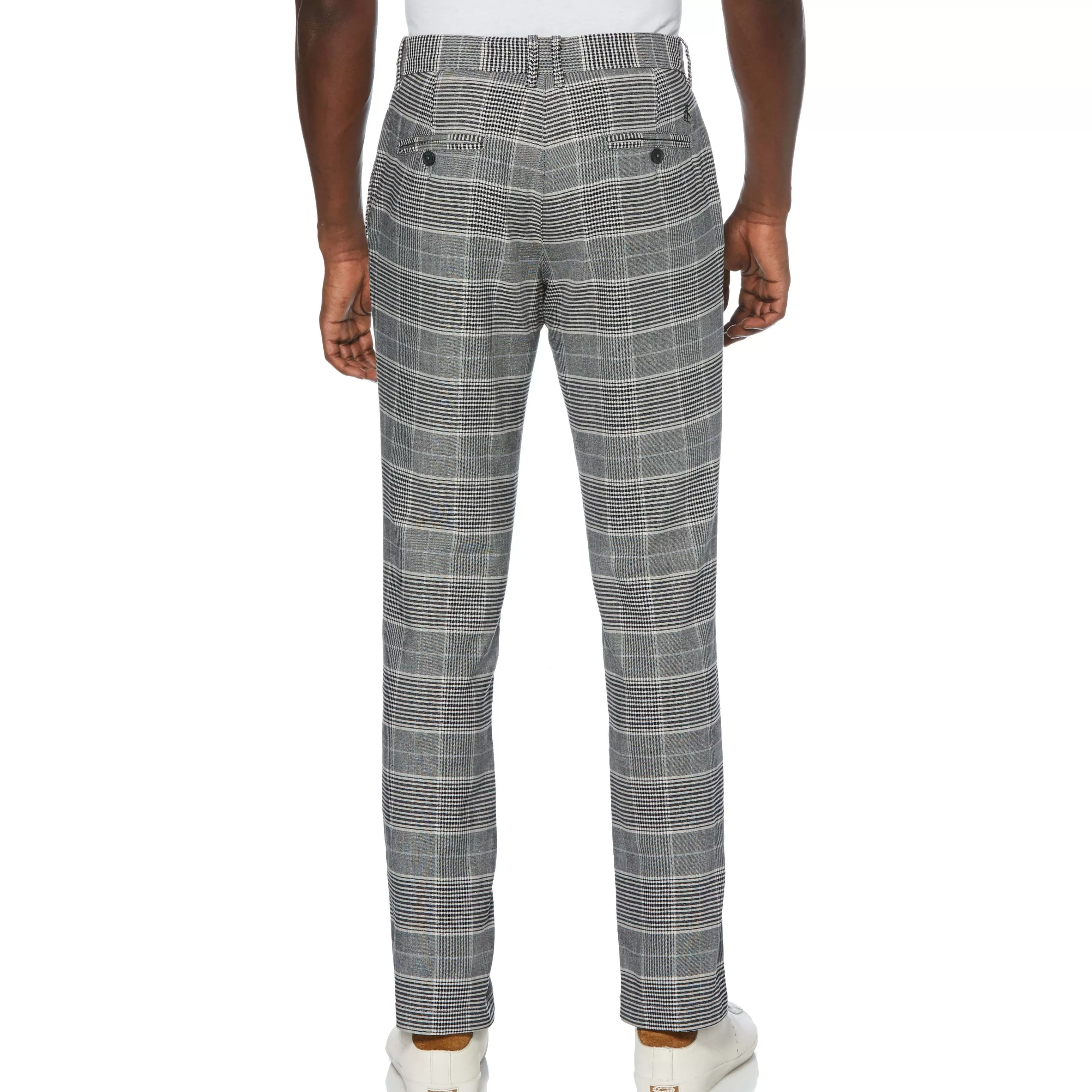Cheap Plaid Slim Fit Pant Men Pants