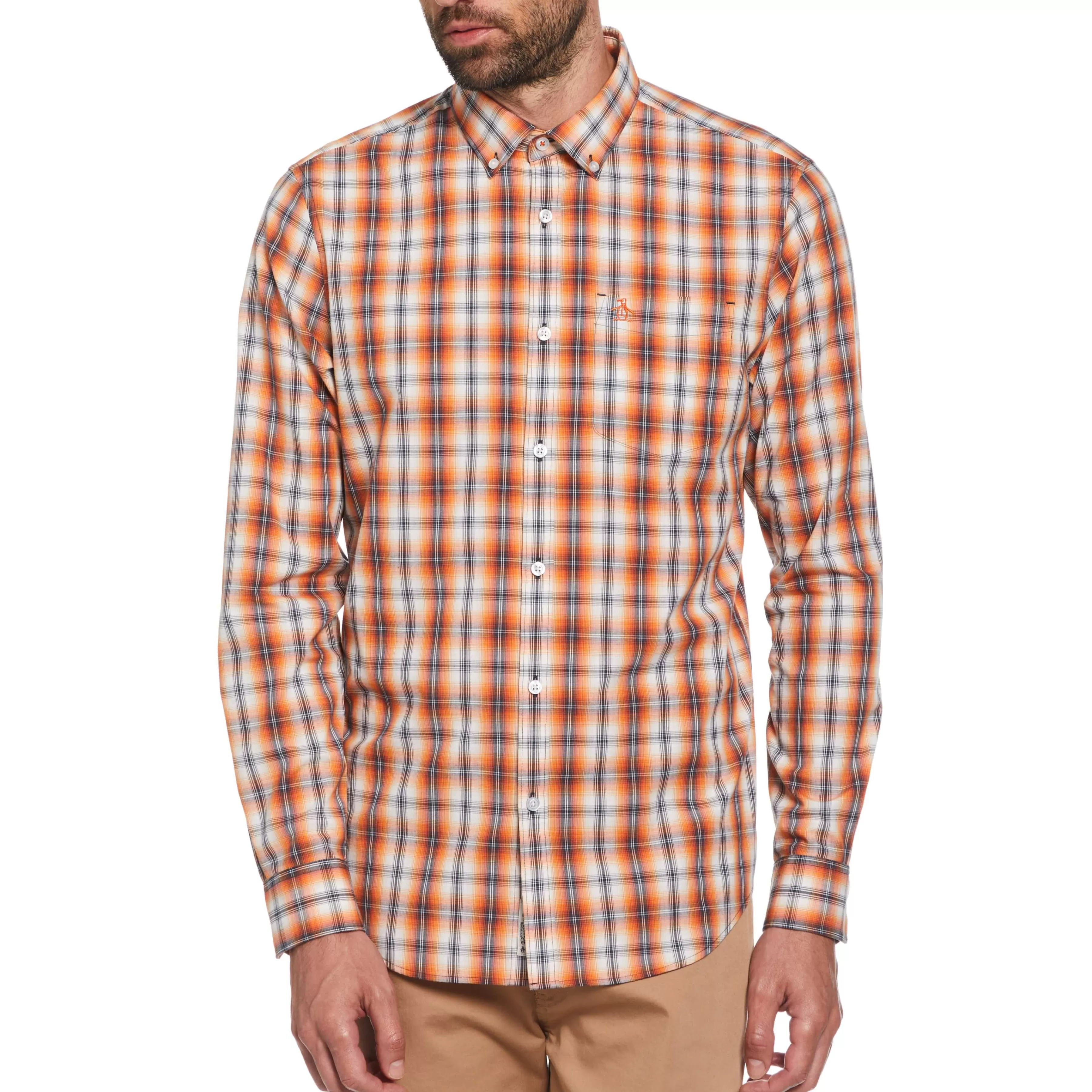Store Poplin Plaid Shirt Men Shirts