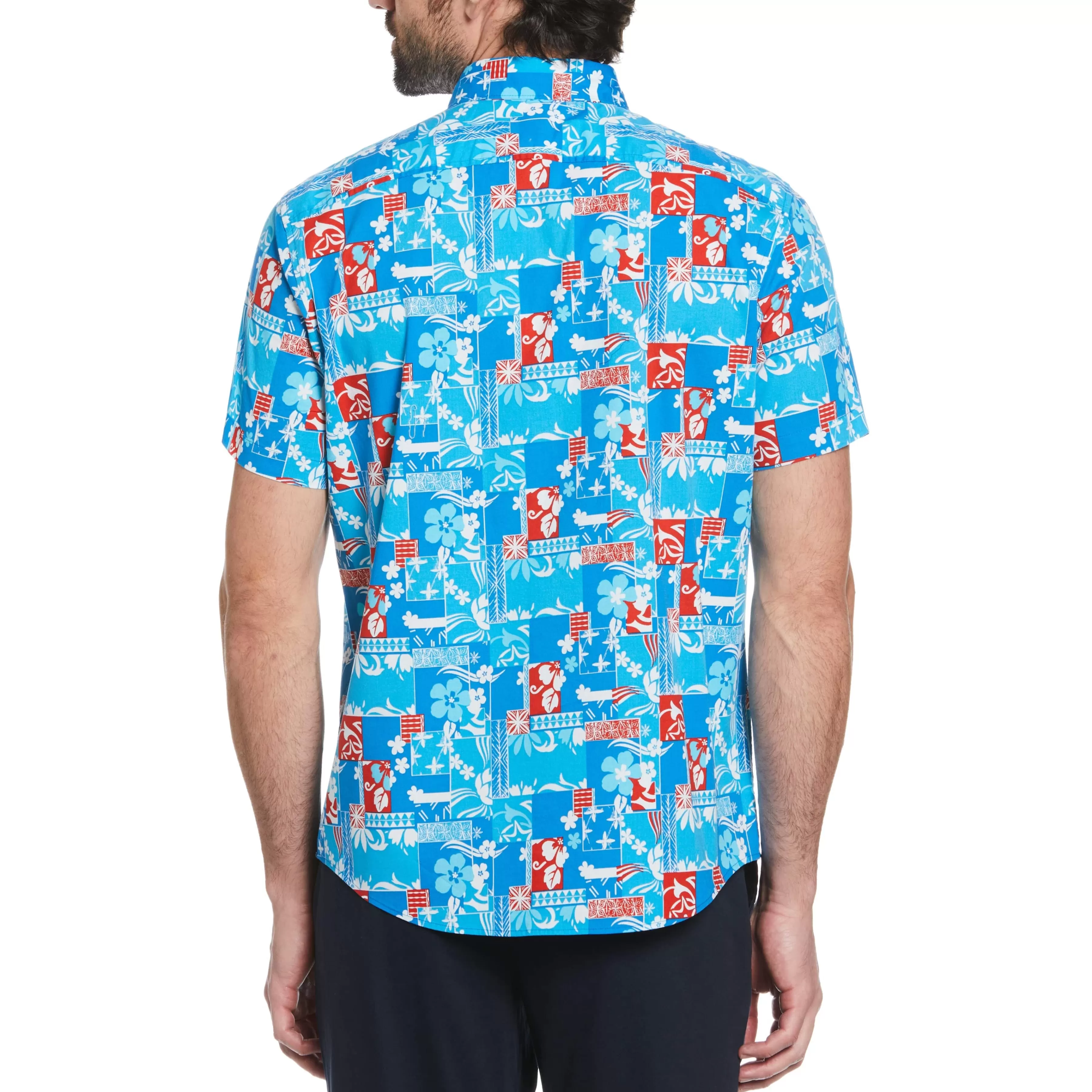 Best Sale Poplin Tropical Collage Print Shirt Men Shirts