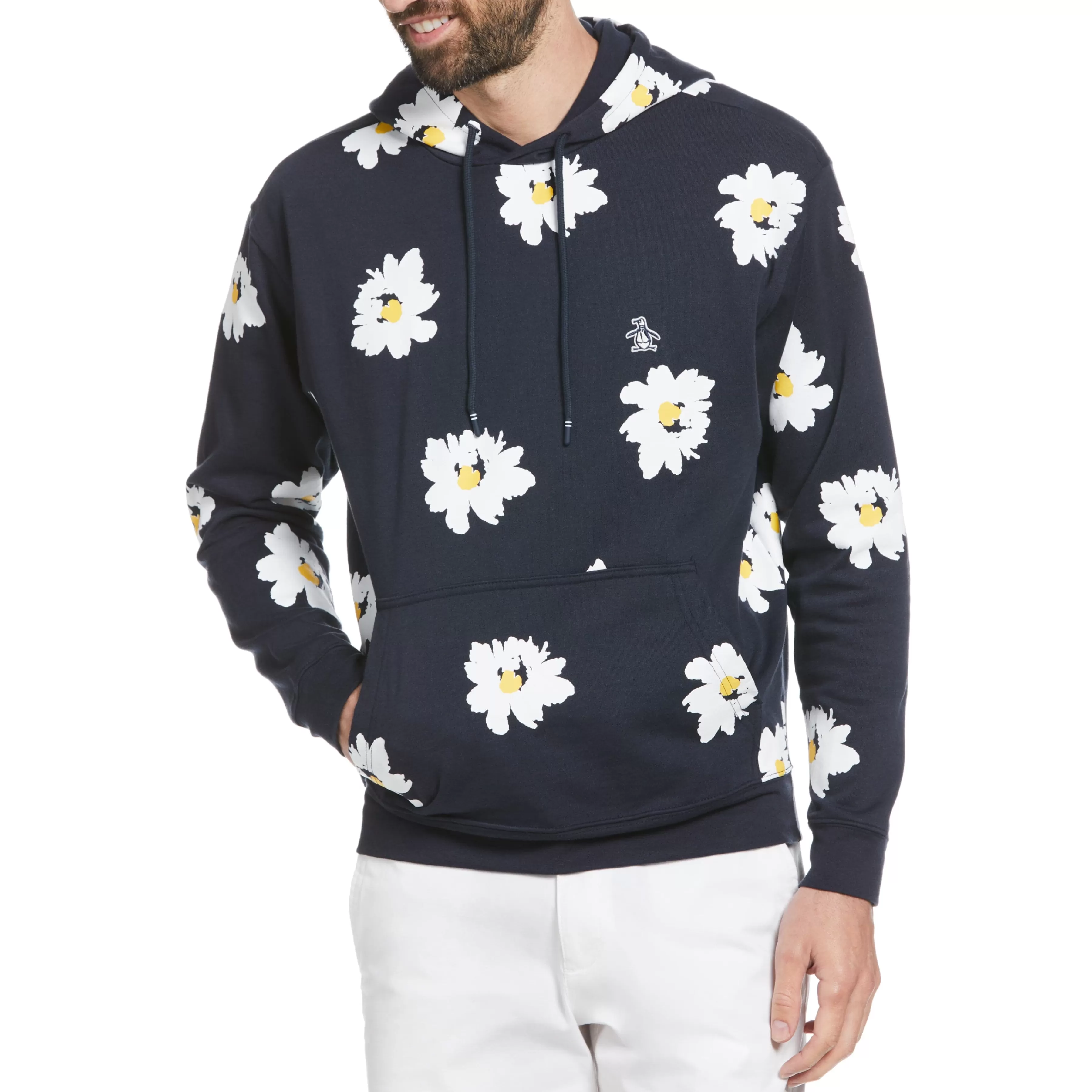 Best Sale Premium Daisy Print Fleece Hoodie Men Hoodies & Sweatshirts