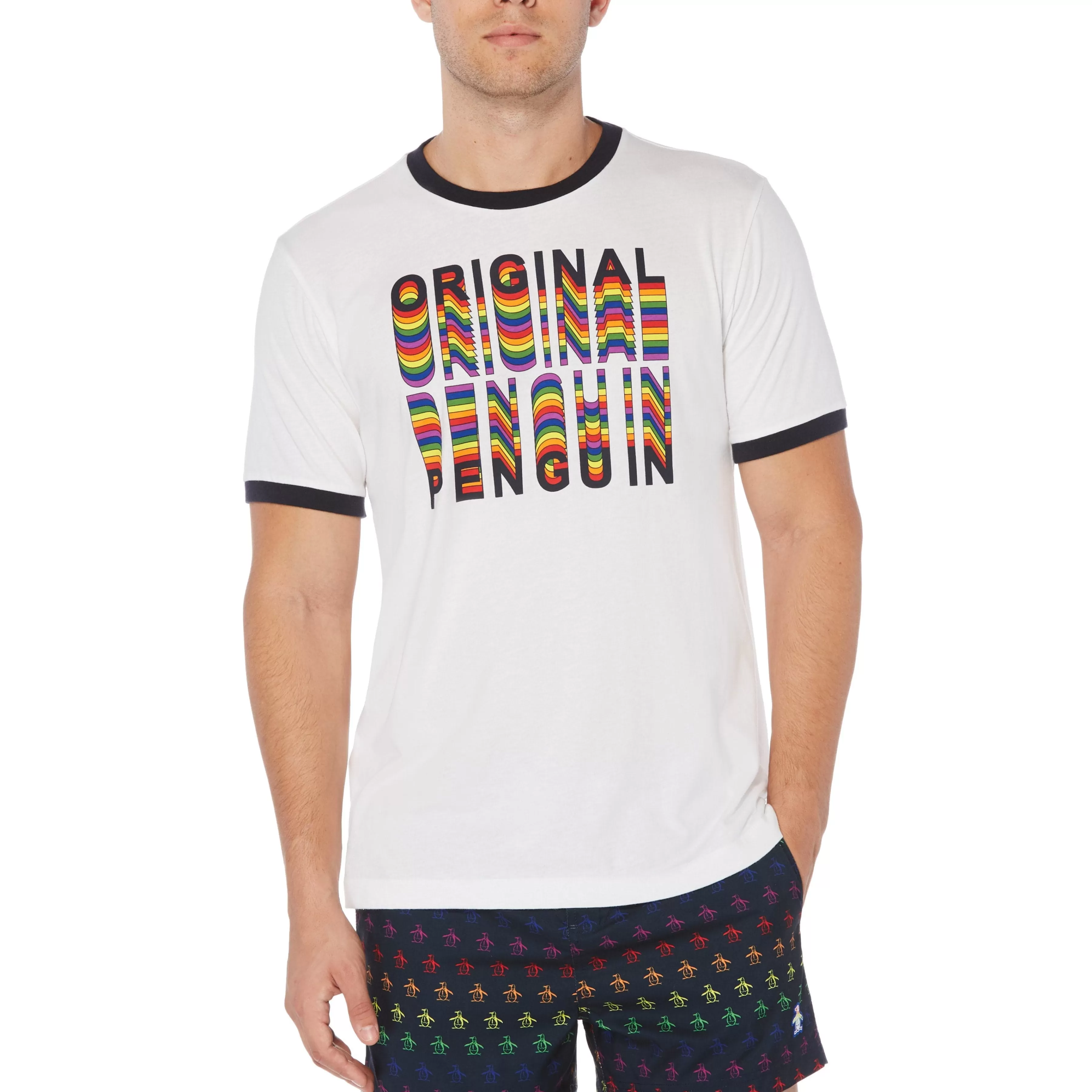 Hot Pride Rainbow Logo Tee Men Tees