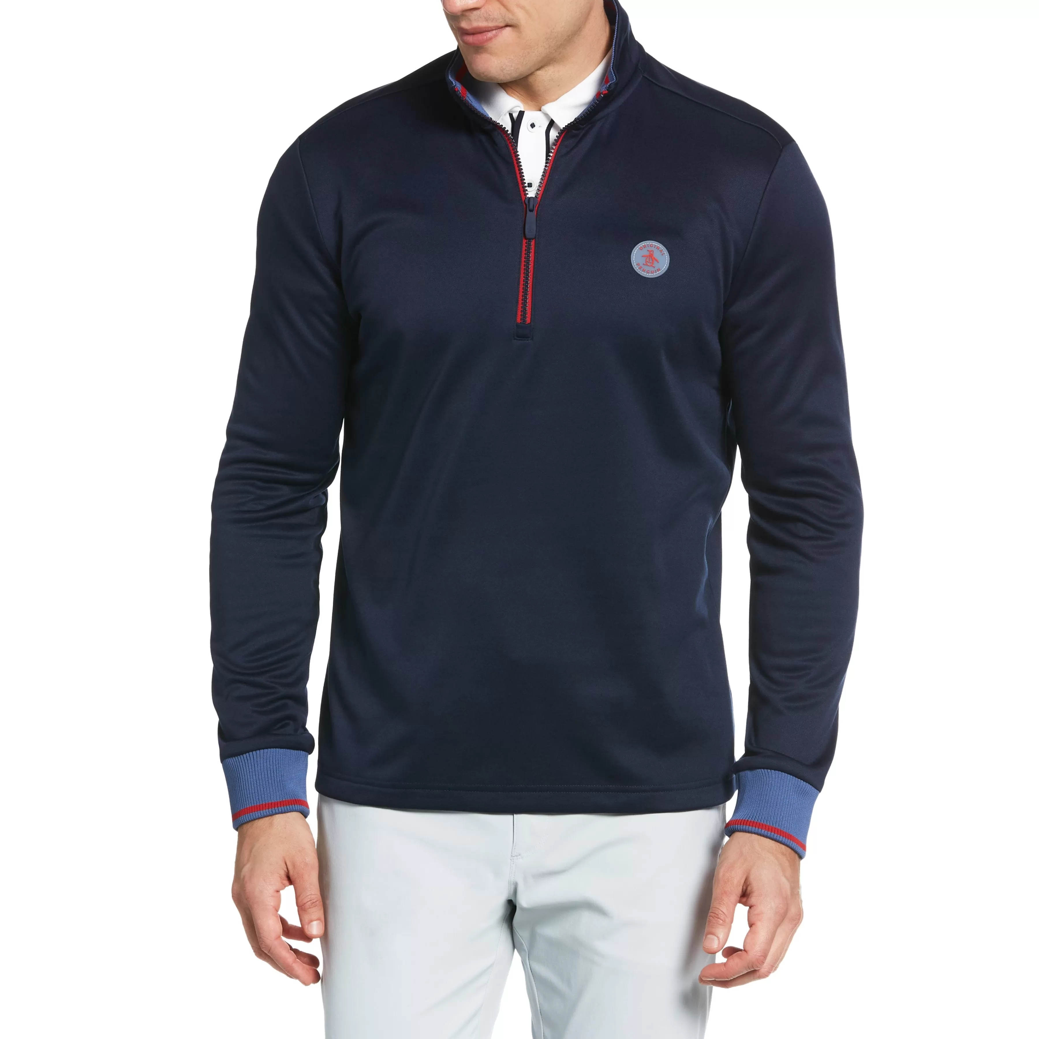 Cheap Quarter Zip Mock Neck Golf Pullover Men Jackets & Vests