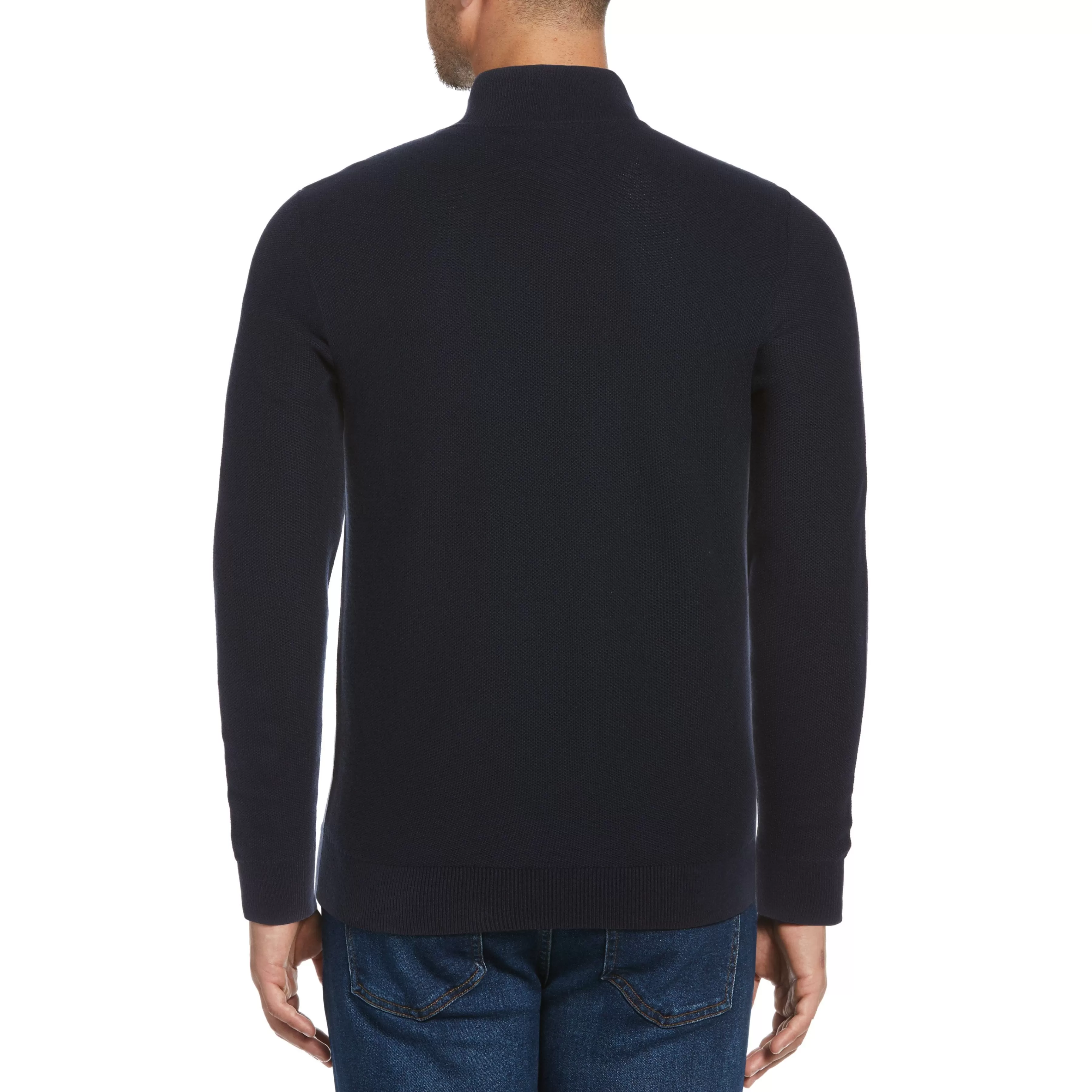 Shop Quarter Zip Tuck Stitch Sweater Men Sweaters