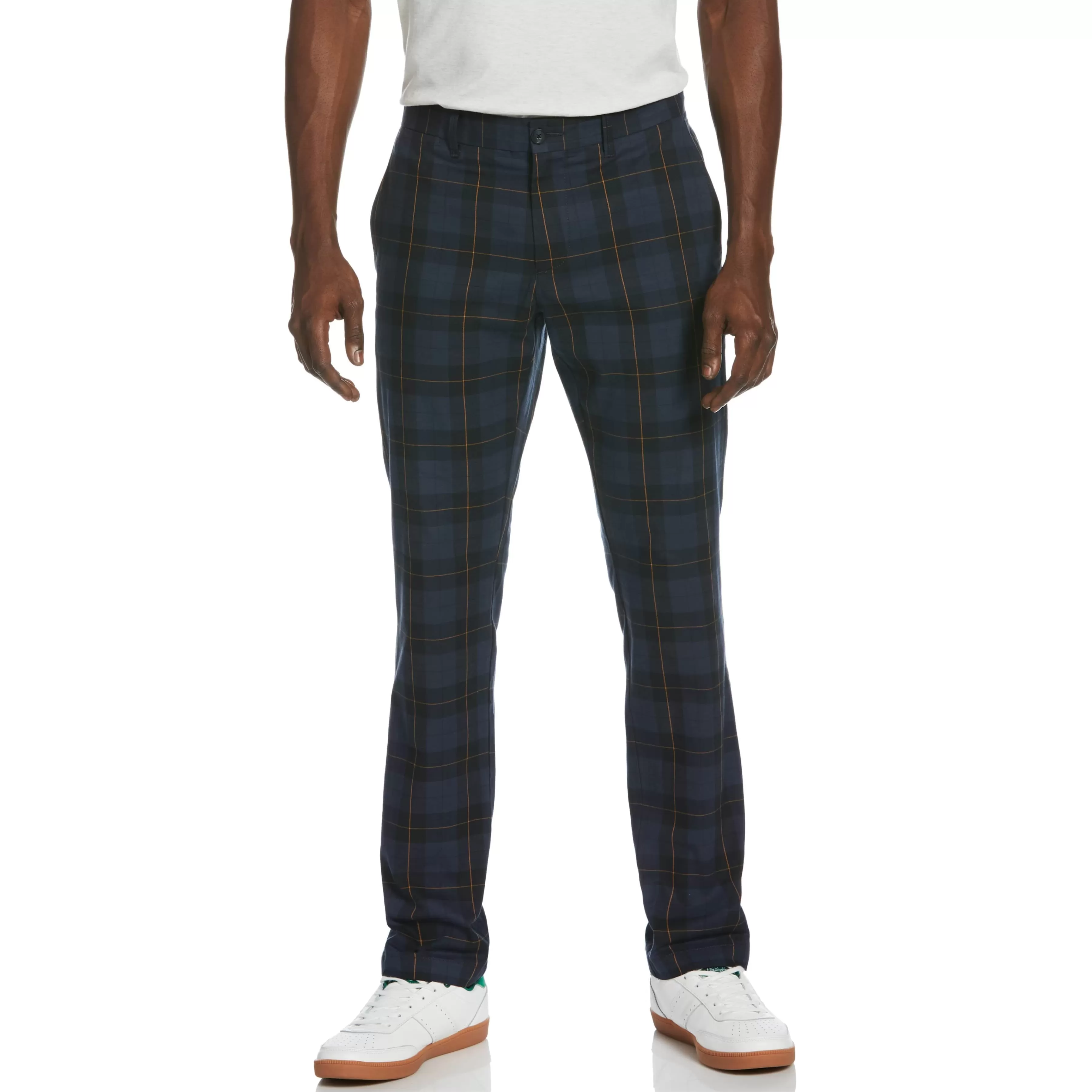 Clearance Retro Windowpane Flat Front Pant Men Pants