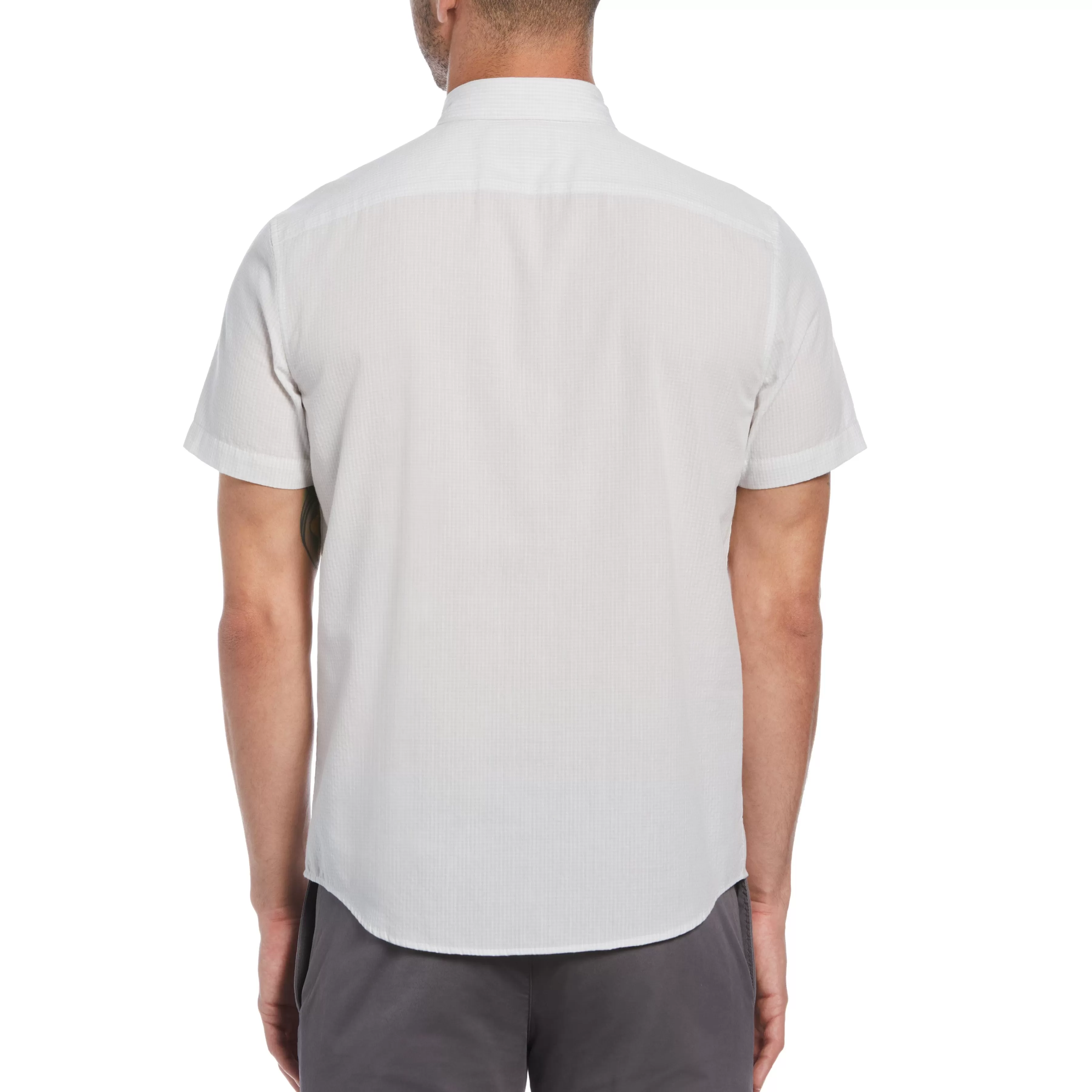 Fashion Seersucker Shirt Men Shirts