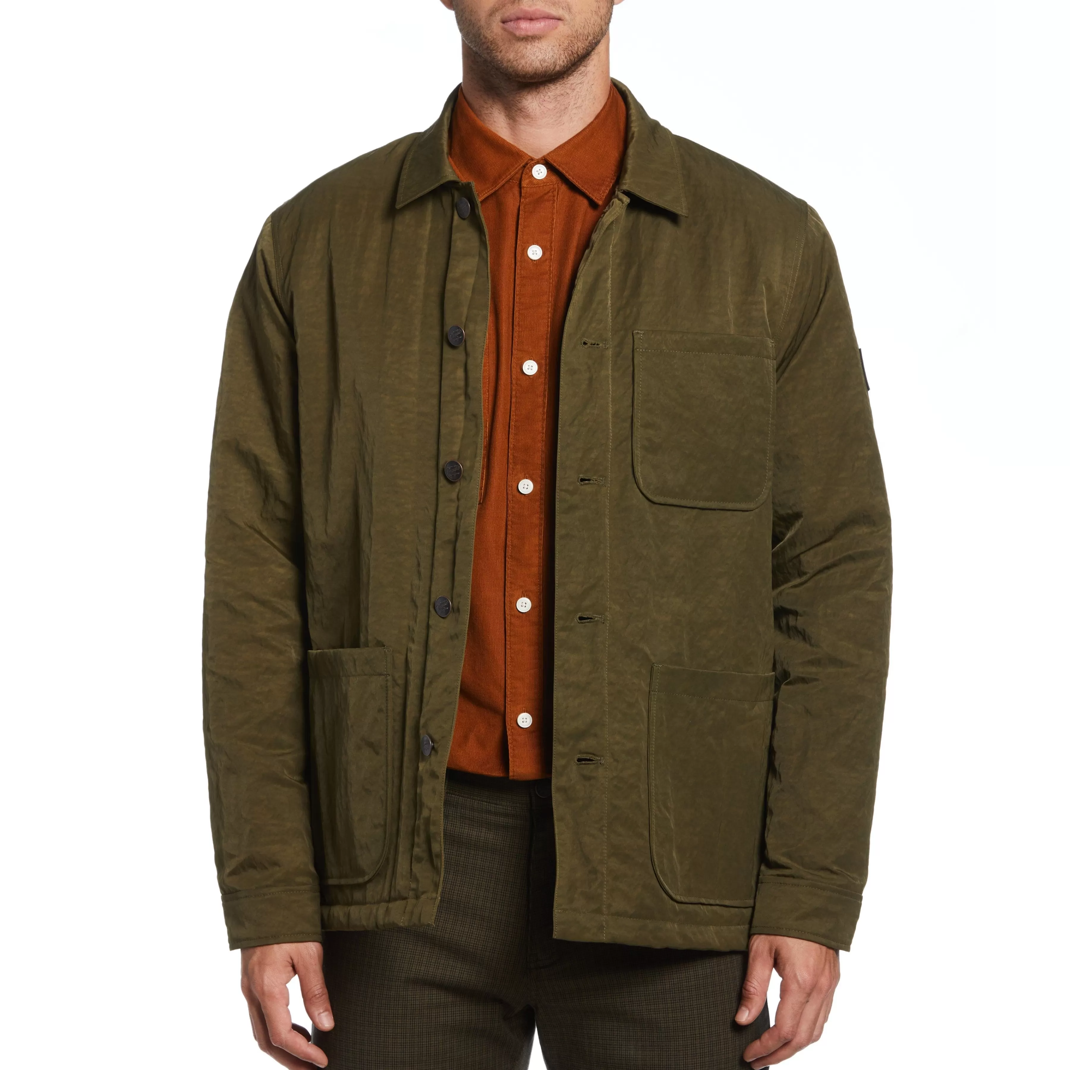Cheap Sherpa Lined Chore Jacket Men Jackets & Vests