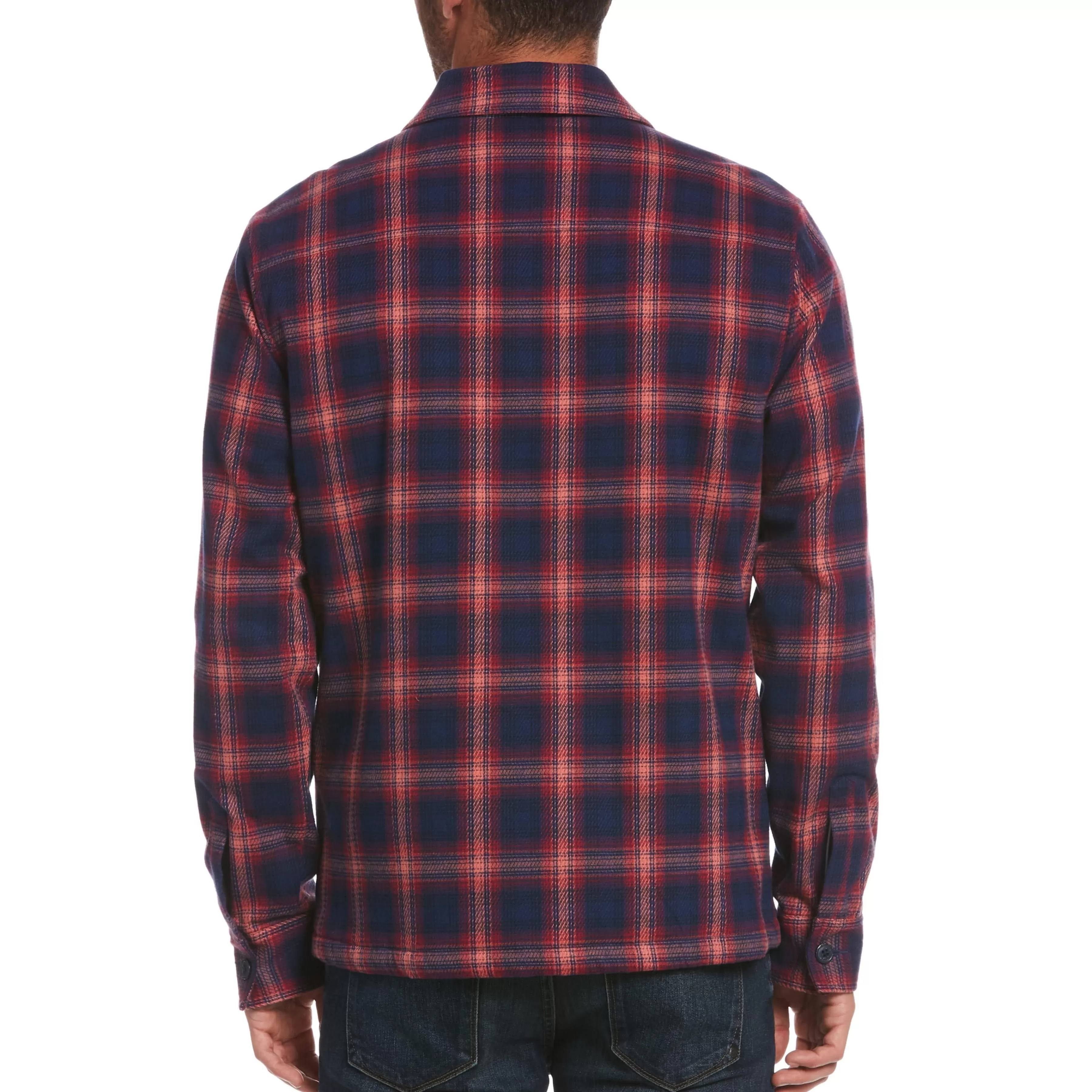 Fashion Sherpa-Lined Shirt Jacket Men Jackets & Vests