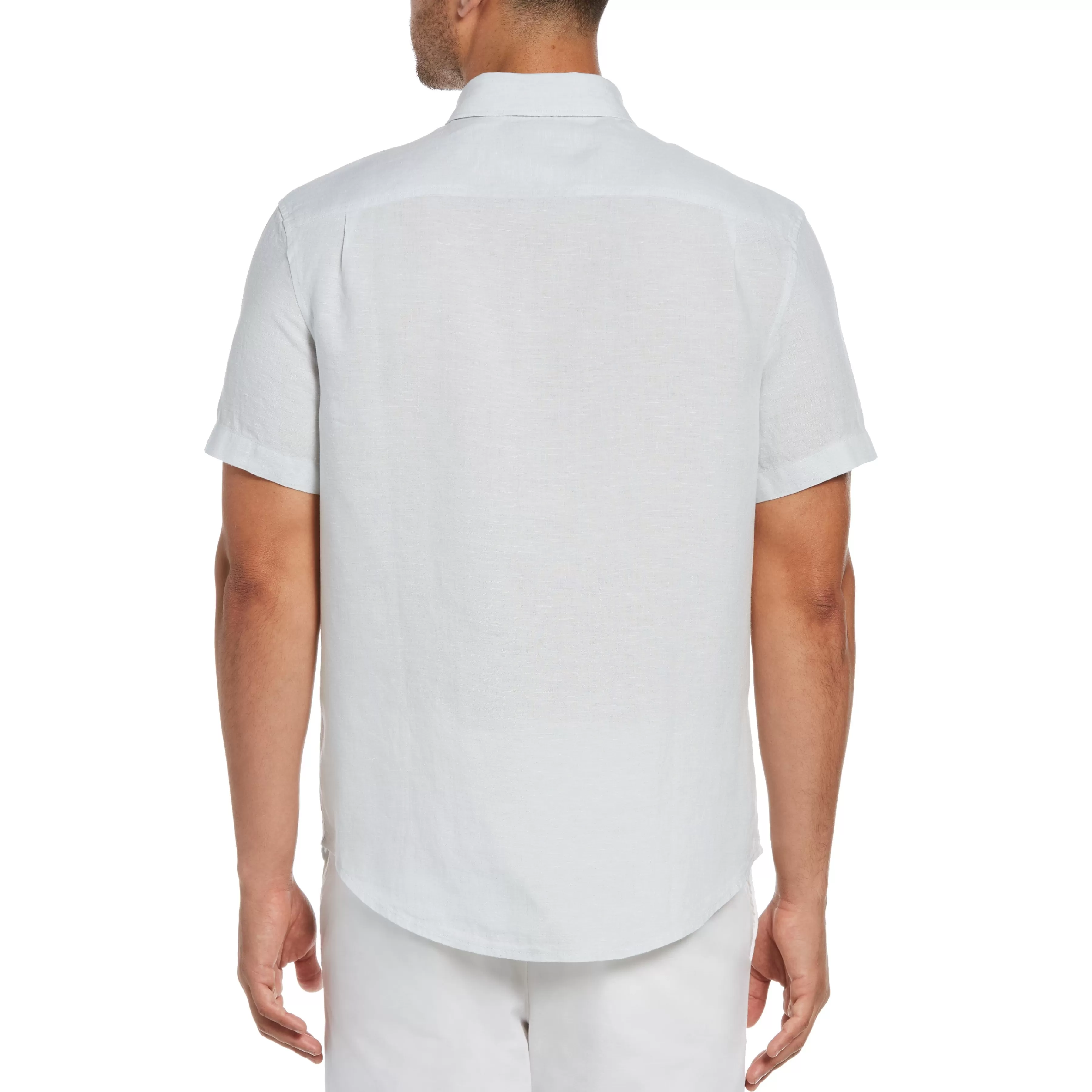 Hot Short Sleeve Washed Linen Shirt Men Shirts