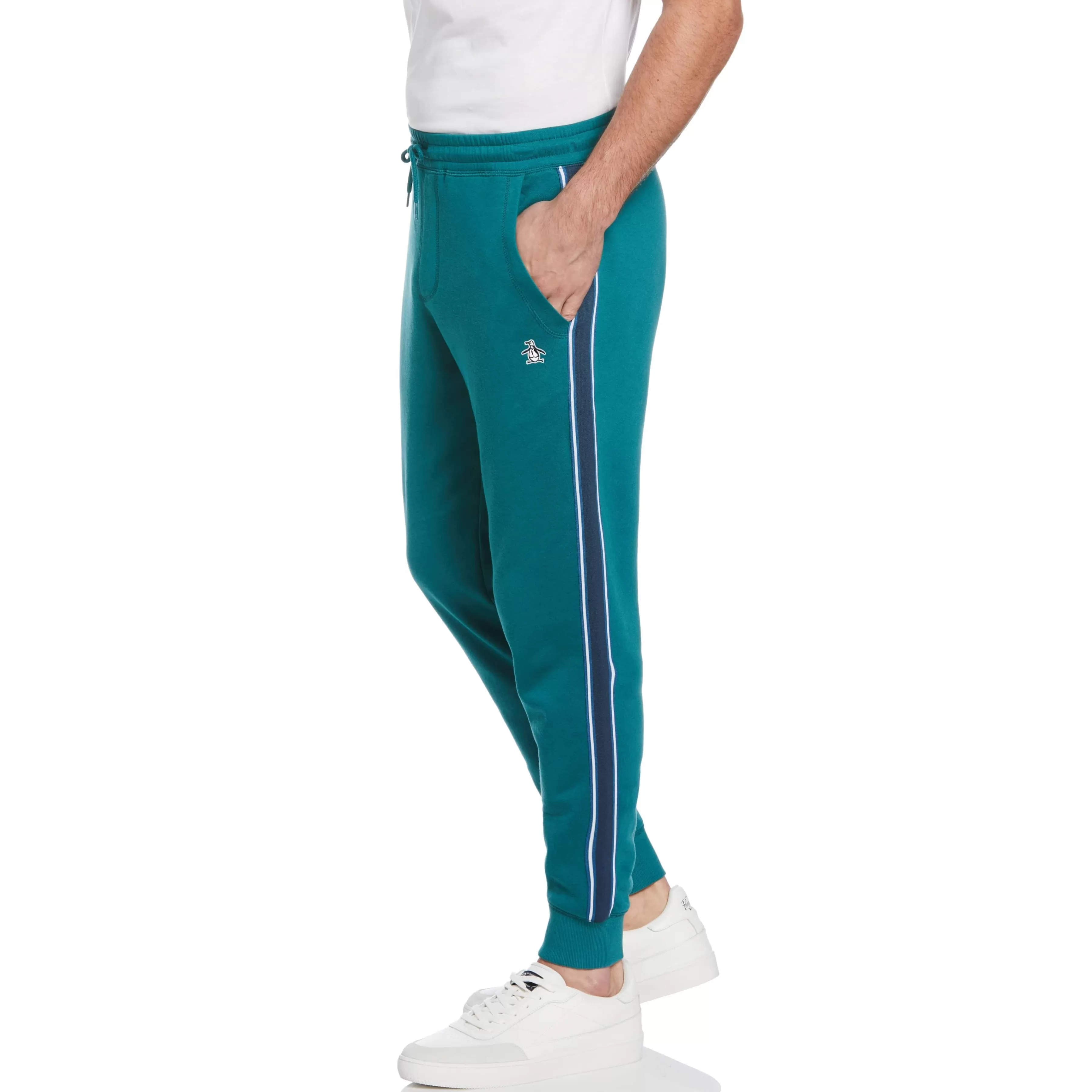 Sale Side Stripe Fleece Jogger Men Pants