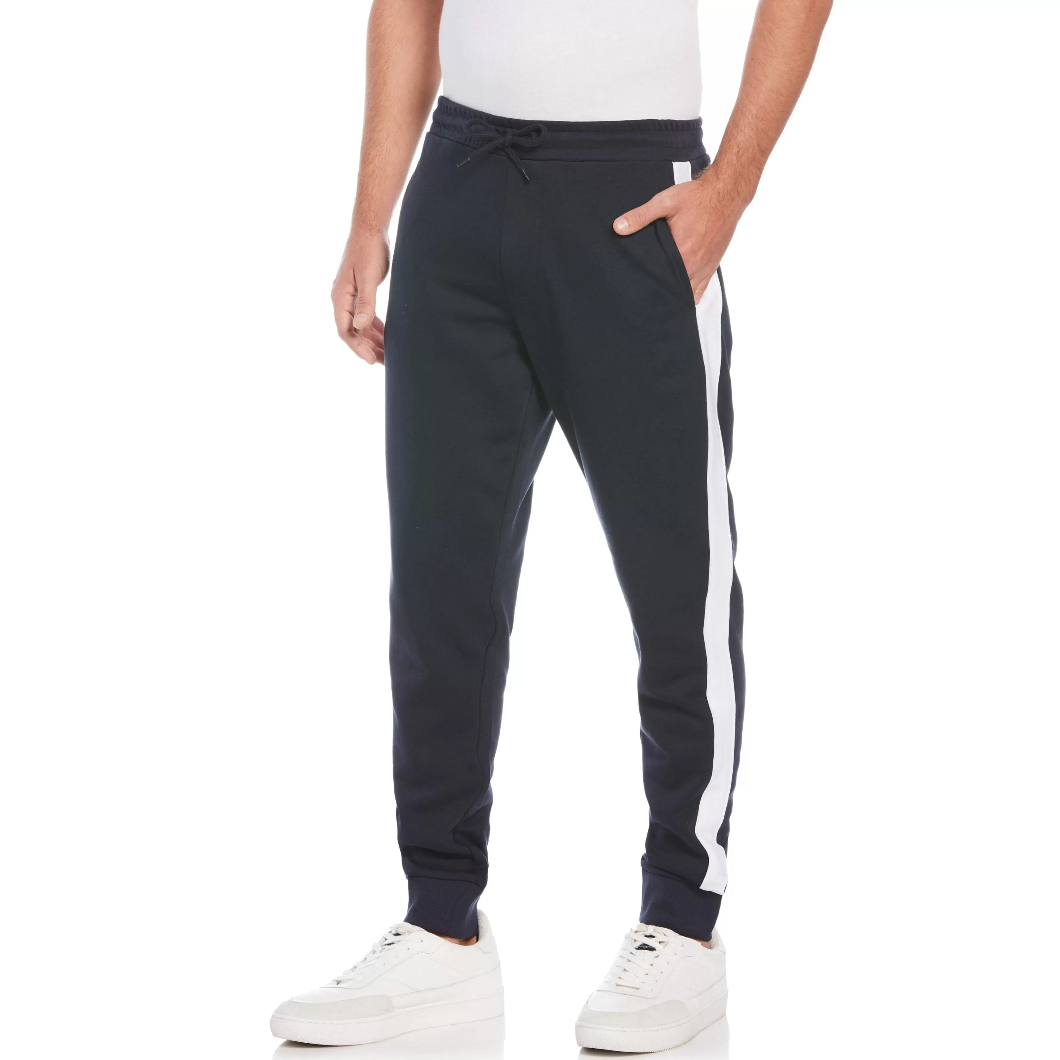 Online Side Stripe Fleece Jogger Men Pants