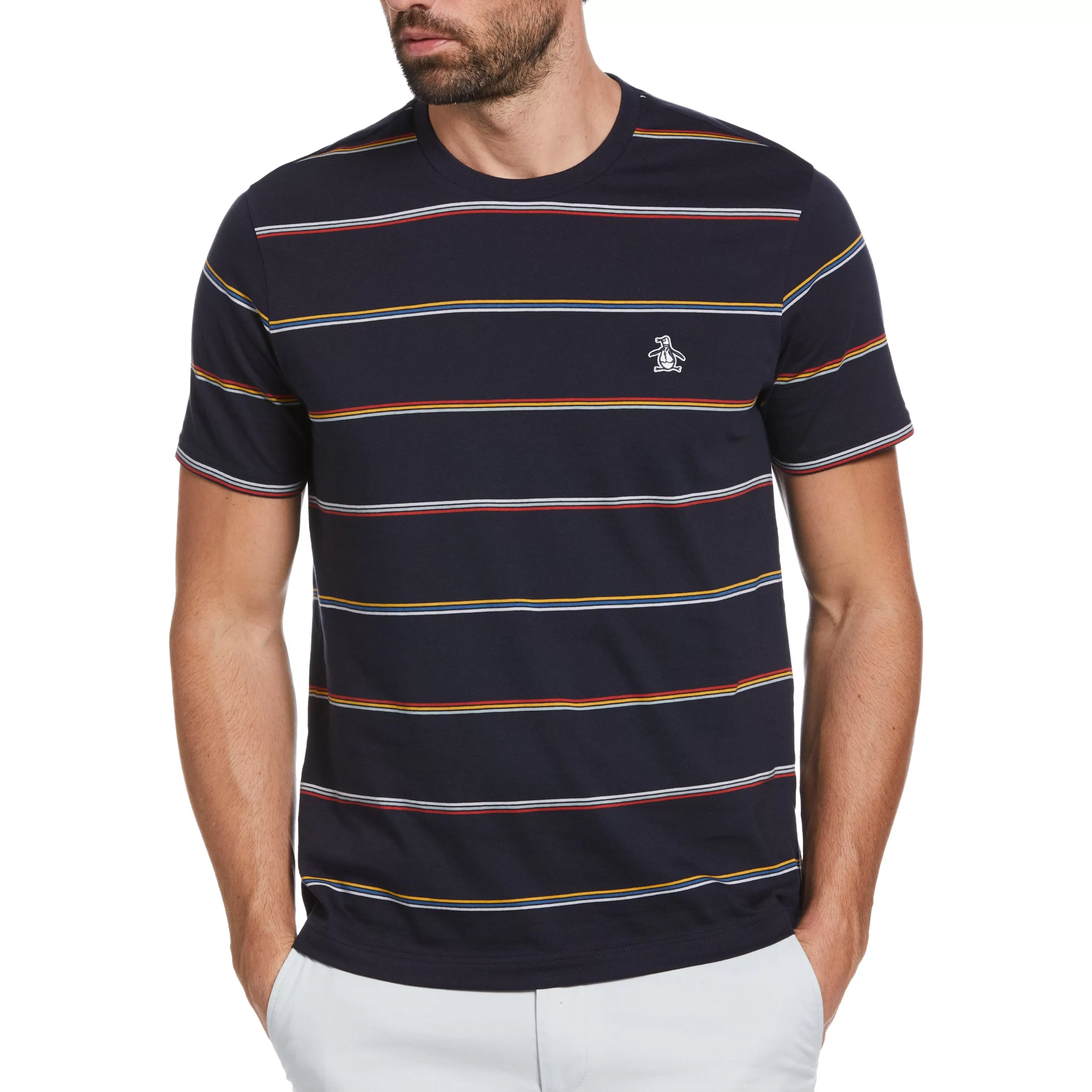 Outlet Slim Fit Jersey Stripe Tee Men Tees