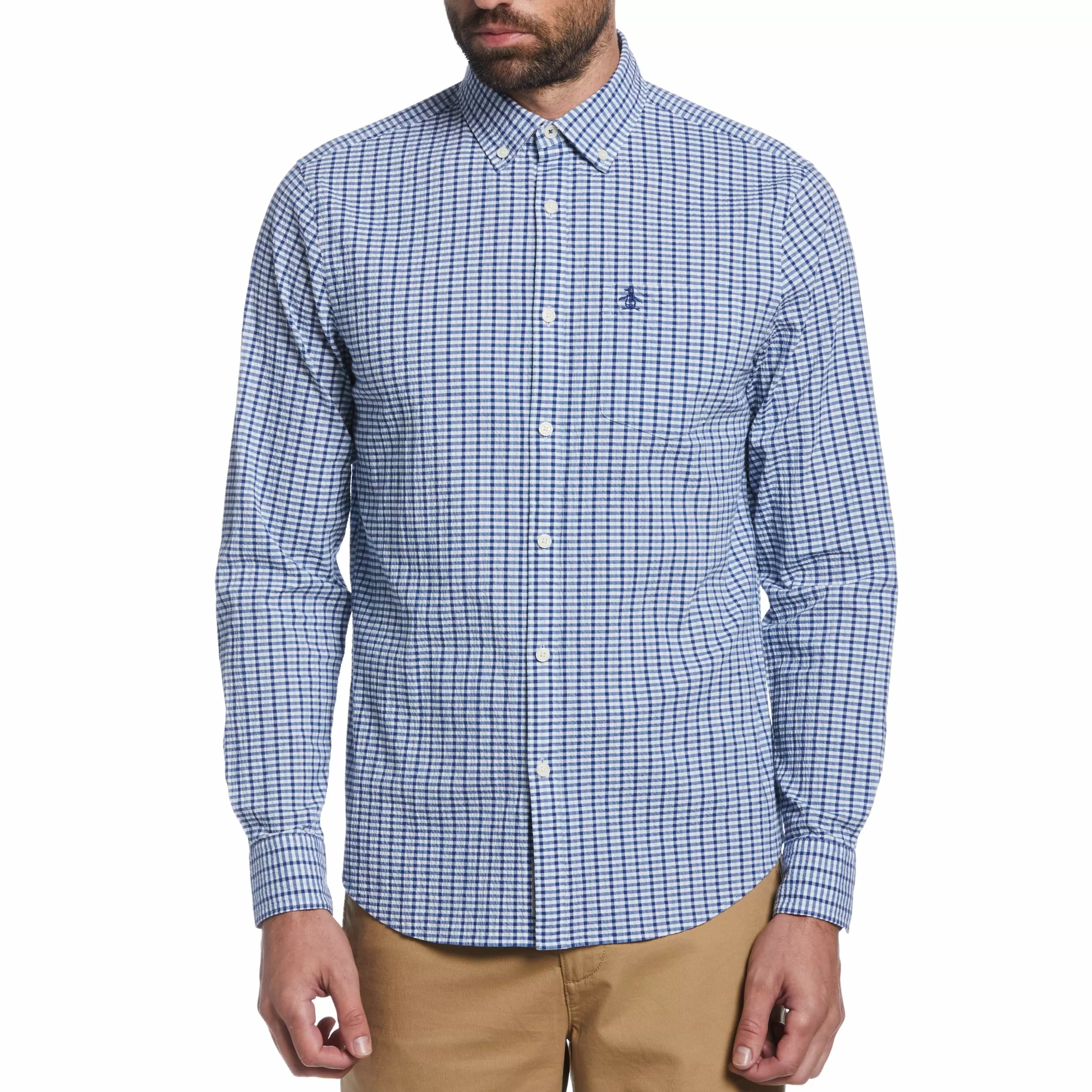 New Slim Fit Plaid Shirt Men Shirts