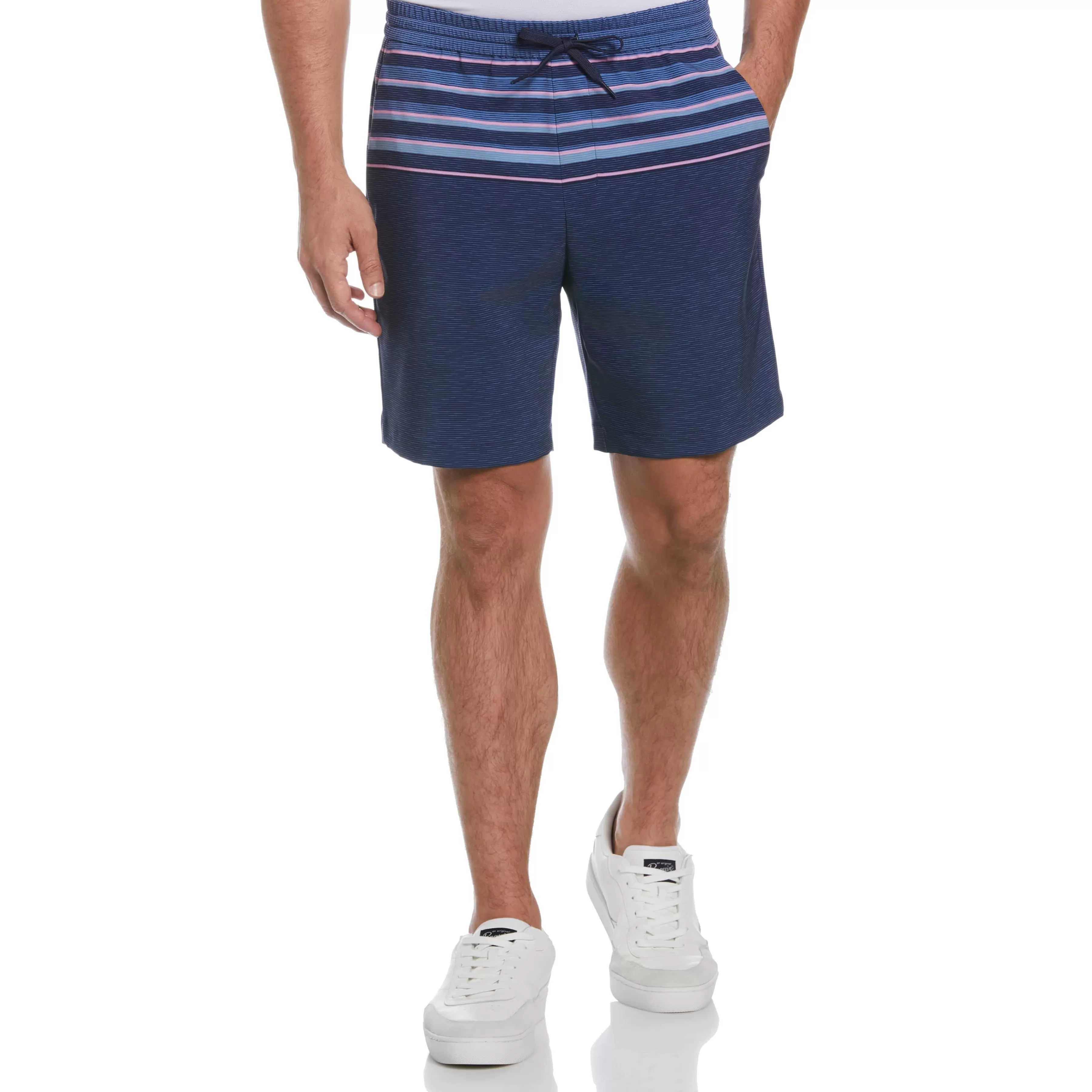 New Slub Stripe Block 8 Men Shorts